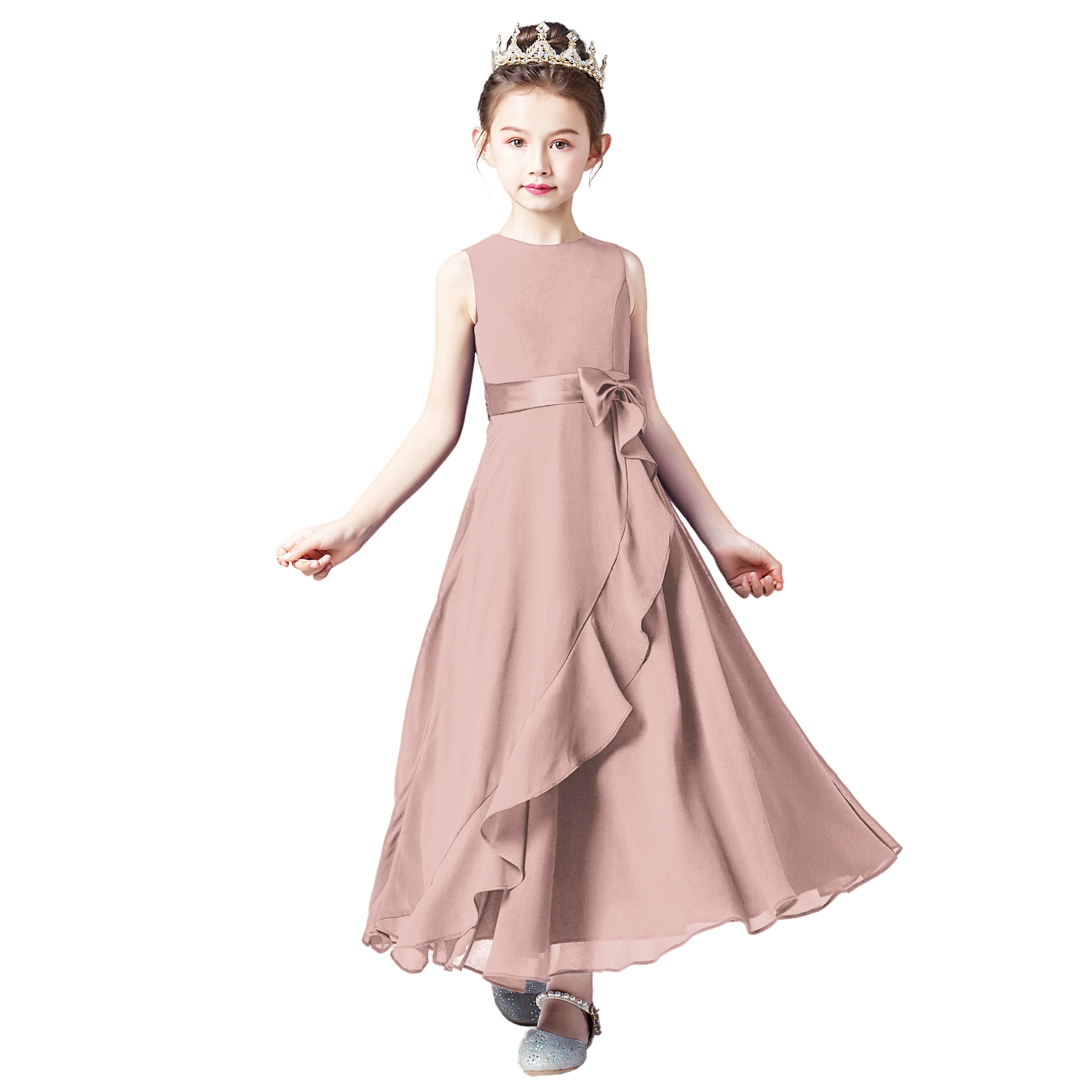 Junior Bridesmaid Dresses for Teens - Ankle-Length Flower Girl Gowns for Wedding Party | Perfect for Kids' Formal Occasions, Church Events & Special Celebrations