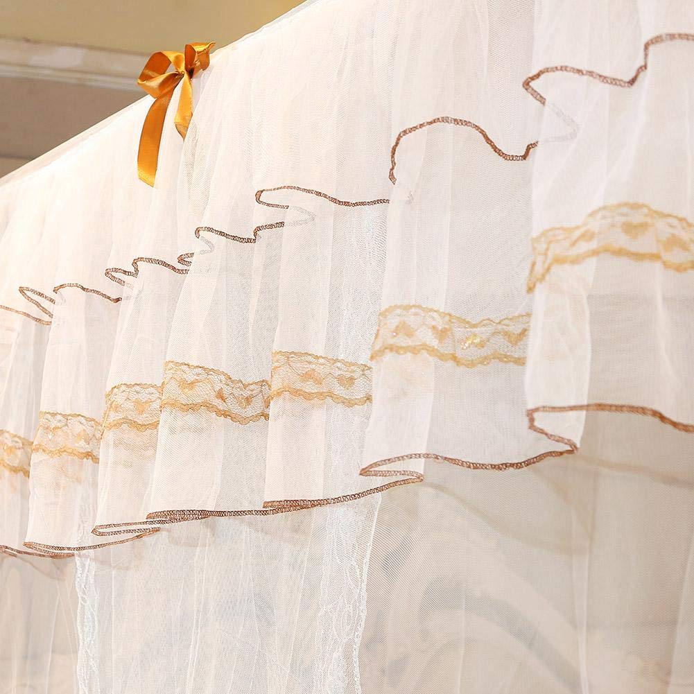 Luxury Princess 4-Poster Bed Canopy with Netting - 150x200x200cm Elegant Bed Curtain for Girls' Room Decor | Perfect for Kids Bedroom, Nursery, and Fantasy Themed Sleepovers