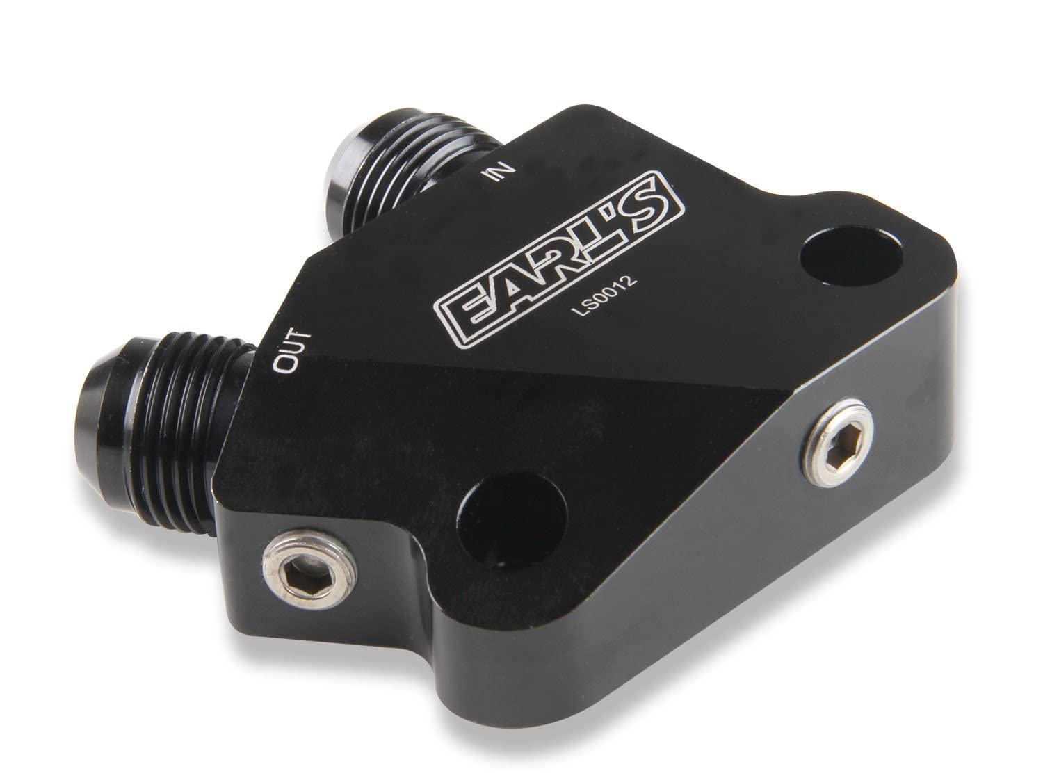 Earl's LS0012ERL LS Side Mount Oil Cooler Adapter - High Performance Oil Cooling Solution for LS Engines - Perfect for Racing, Off-Road & Performance Upgrades