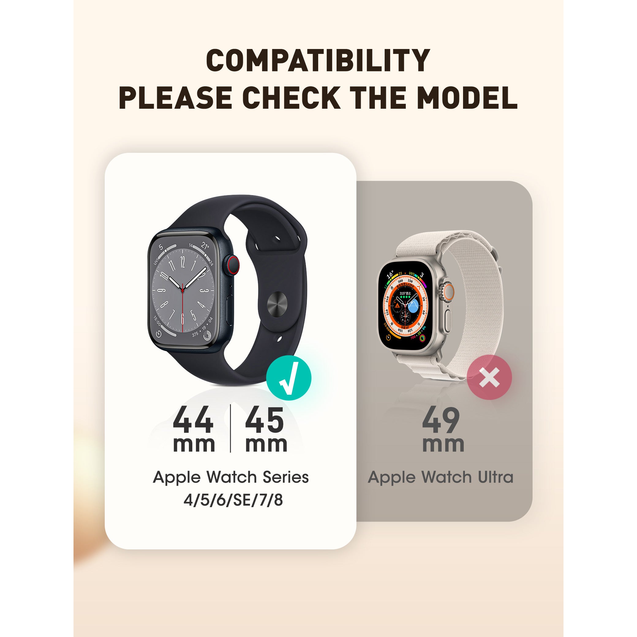 Apple Watch Unicorn Beetle Pro SEAL Case with Magnetic Band for 44mm/45mm Series - Black | Waterproof & Shockproof Protection for Outdoor Sports & Daily Wear