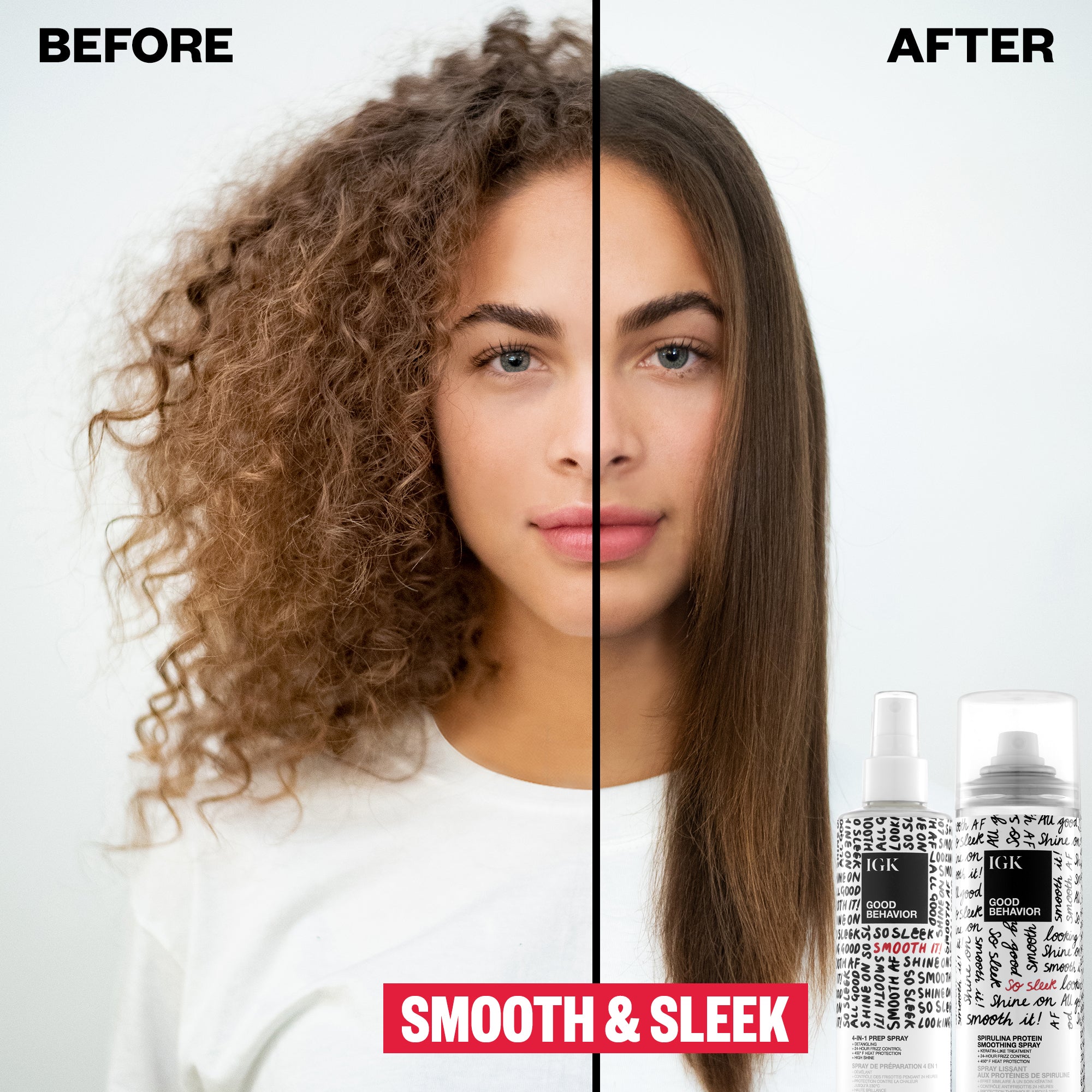 Good Behavior 4-in-1 Prep Spray for Hair & Skin - Detangling, Shine Enhancing, Heat Protecting & Frizz Control | Perfect for Styling, Salon Use & Daily Hair Care