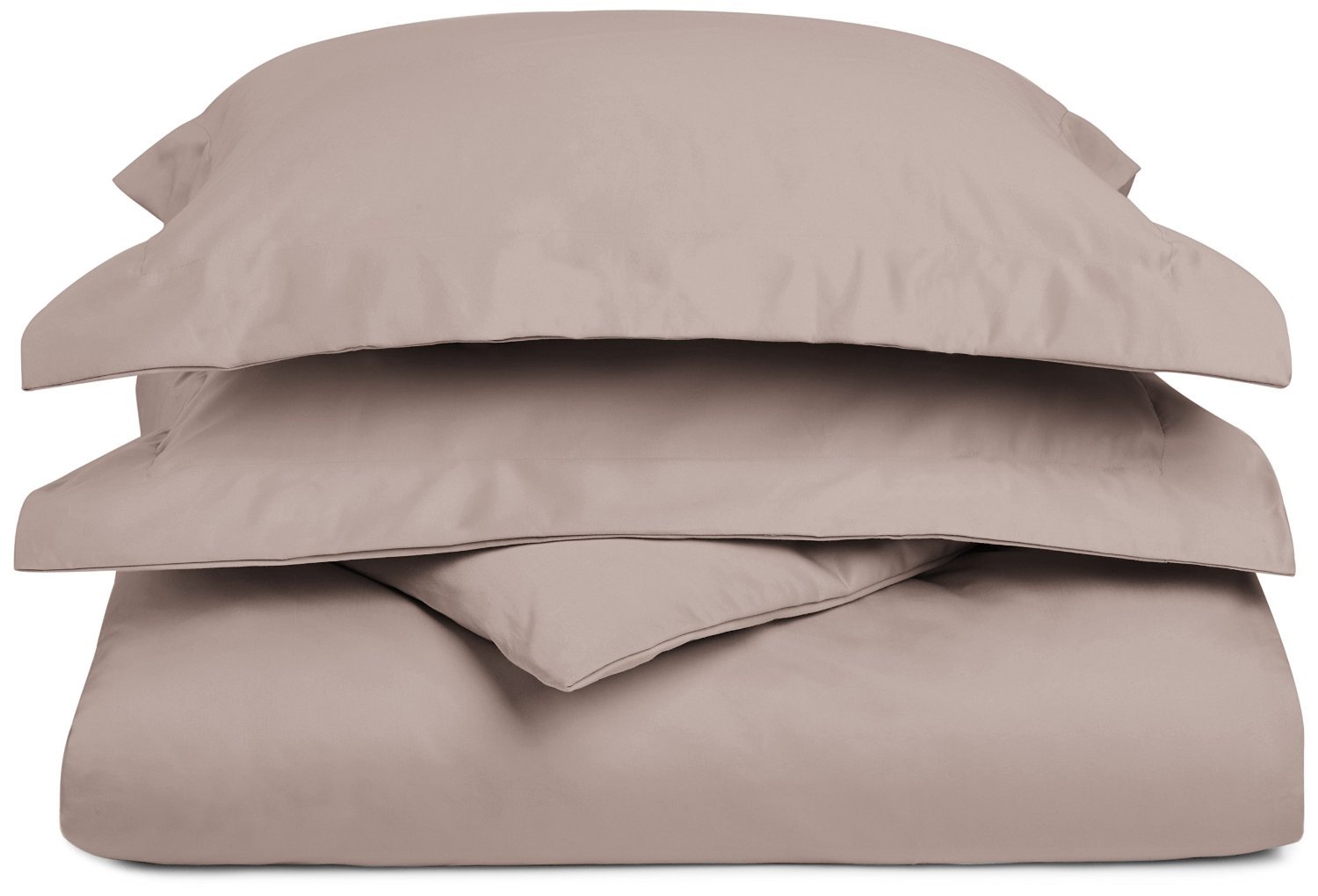 Premium 3-Piece Cotton Blend Solid Duvet Cover Set - King/California King Size, Soft Grey - Perfect for Master Bedroom, Guest Room & Luxury Hotels