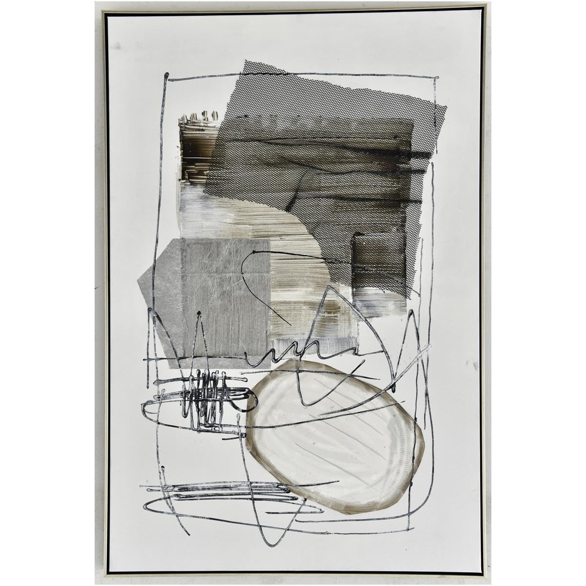 Abstract II Modern Area Rug by Moe's Home Collection - Soft Living Room Carpet for Bedroom & Home Decor