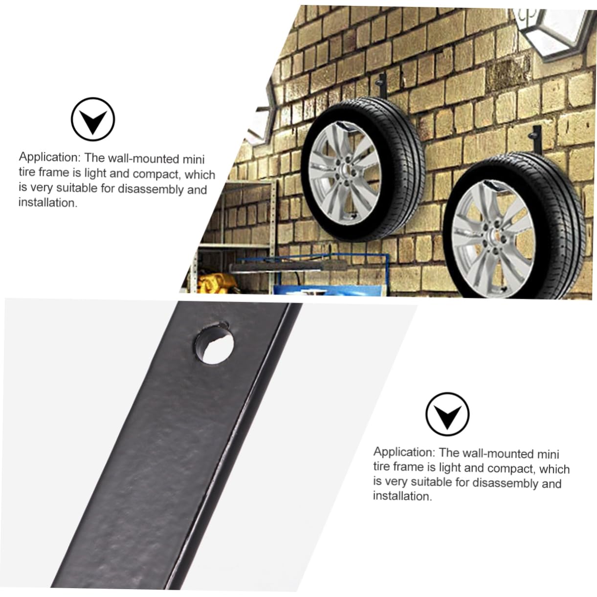 Veemoon Wall Mount Tire Rack - Heavy Duty 24-Piece Car Tire Storage Organizer with Easy Installation | Perfect for Garage, Warehouse & Auto Shop Organization
