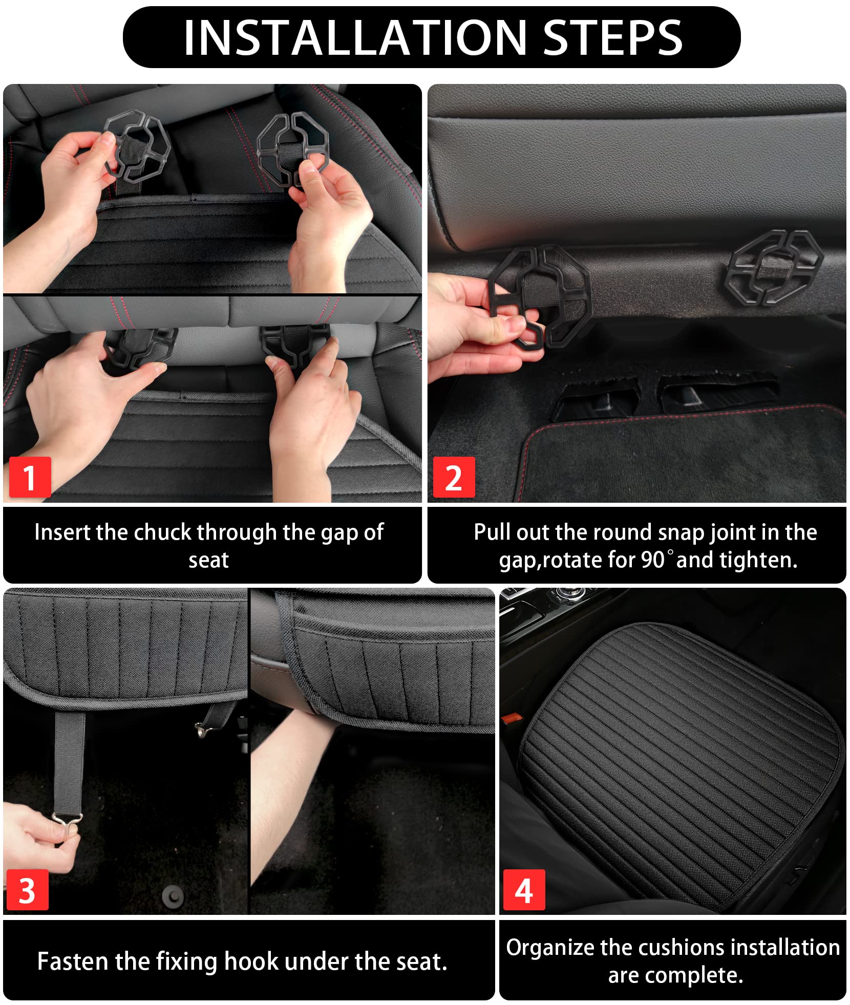 Breathable Linen Car Seat Covers - 2-Piece Universal Front Seat Protector | Anti-Slip Bottom Cushion Pad | Keeps Warm in Winter & Cool in Summer | Fits 98% Vehicles (Beige) - Perfect for Daily Commute, Road Trips & Protecting Car Seats from Wear