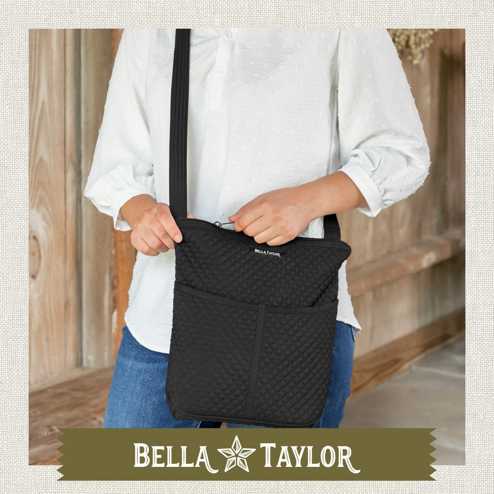 Bella Taylor Women's Hipster Crossbody Purse - Medium Size Adjustable Strap Shoulder Bag for Everyday Use, Travel & Shopping