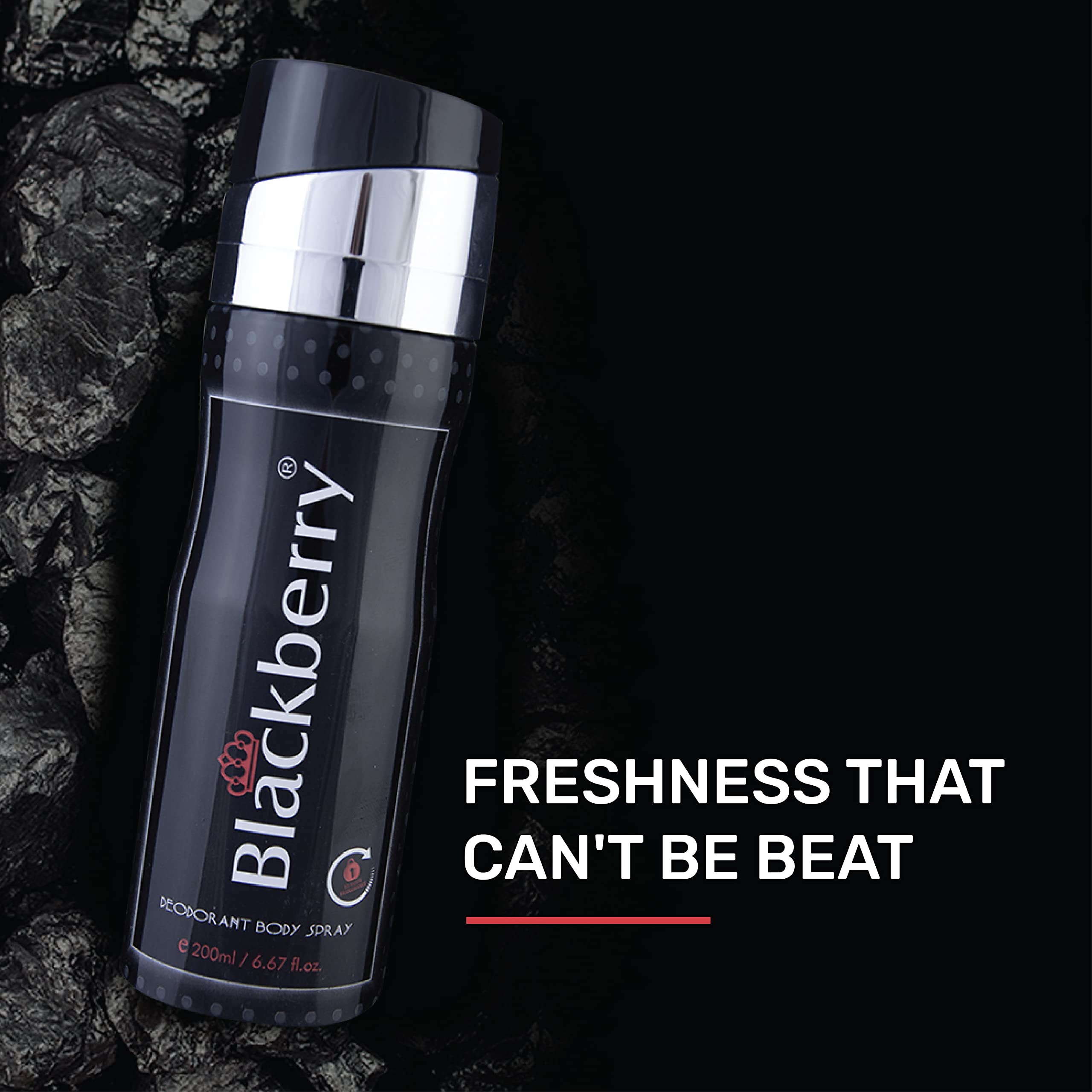 Blackberry Scented Deodorant Body Spray for Men - 200ml Long-Lasting Freshness (Pack of 3) | Gym, Work & Daily Use