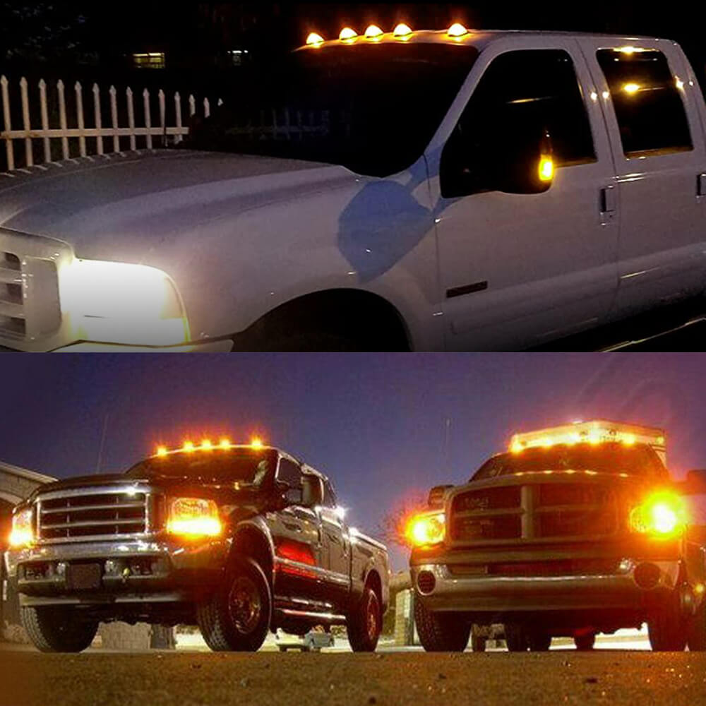Smoked & Yellow LED Truck Cab Light Kit - Compatible with 88-02 Chevy & GMC Pickup Trucks | Durable Waterproof Roof Lights for Off-Roading & Night Driving