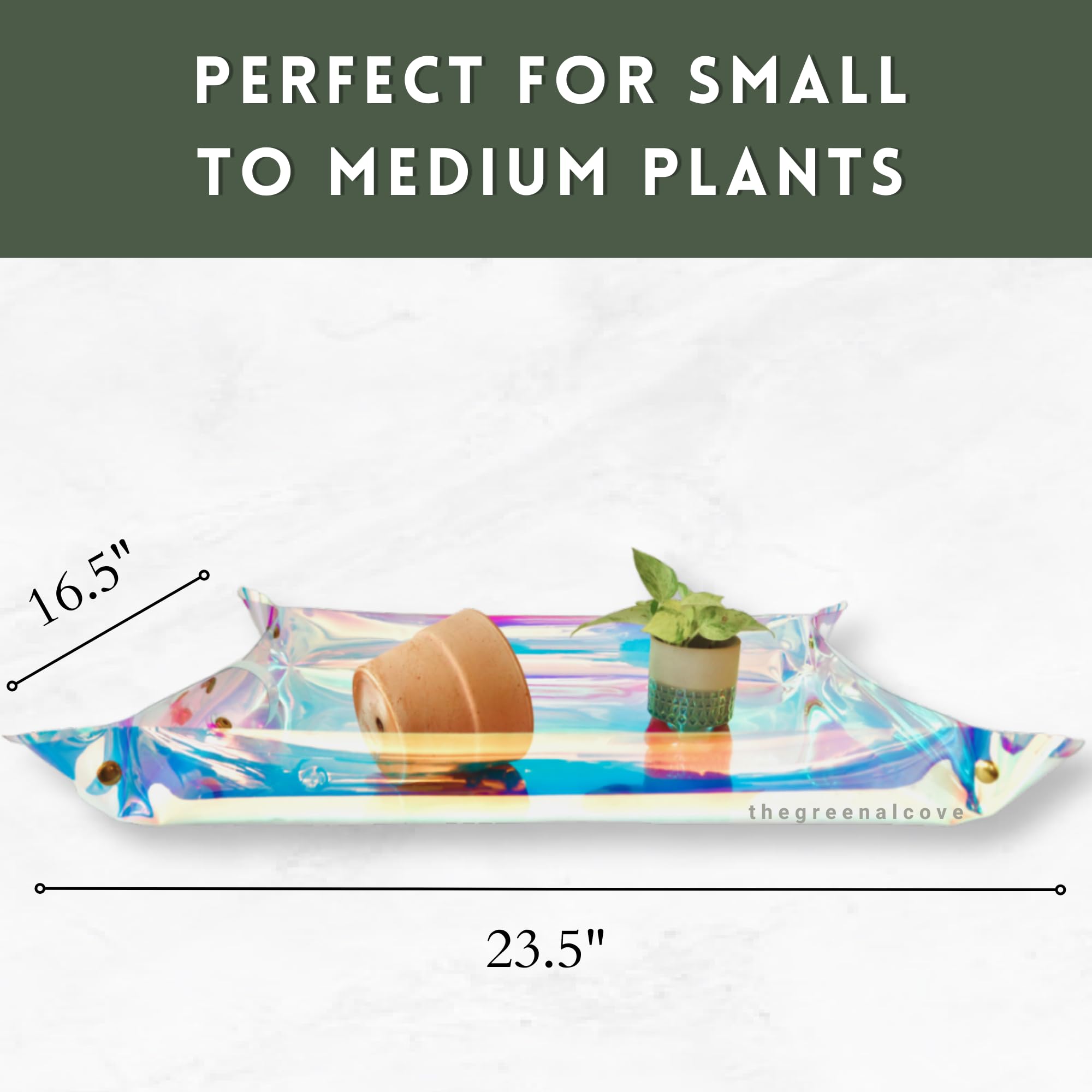 Waterproof Plant Repotting Mat for Indoor & Outdoor Gardening - Portable Holographic Potting Tarp with Drain Holes - Perfect Gift for Plant Lovers & Gardeners (Blue) - Ideal for Transplanting, Seed Starting & Mess-Free Gardening