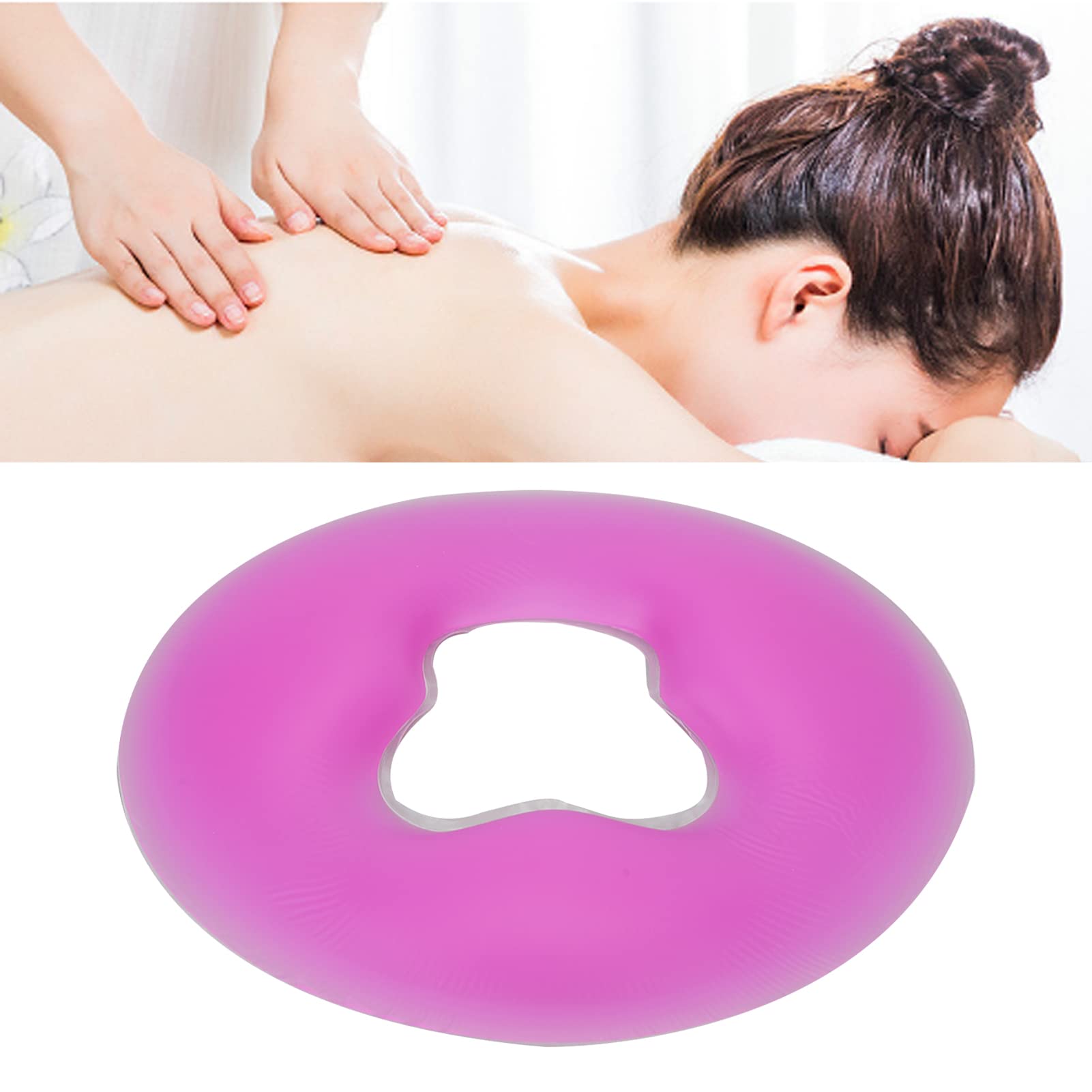Premium Silicone Face Massage Pillow - Soft Gel Face Pad for Relaxation & Skin Care - Round Cushion for Beauty Salon, Spa & Desk Break - Perfect for Stress Relief & Anti-Aging Skincare Routine