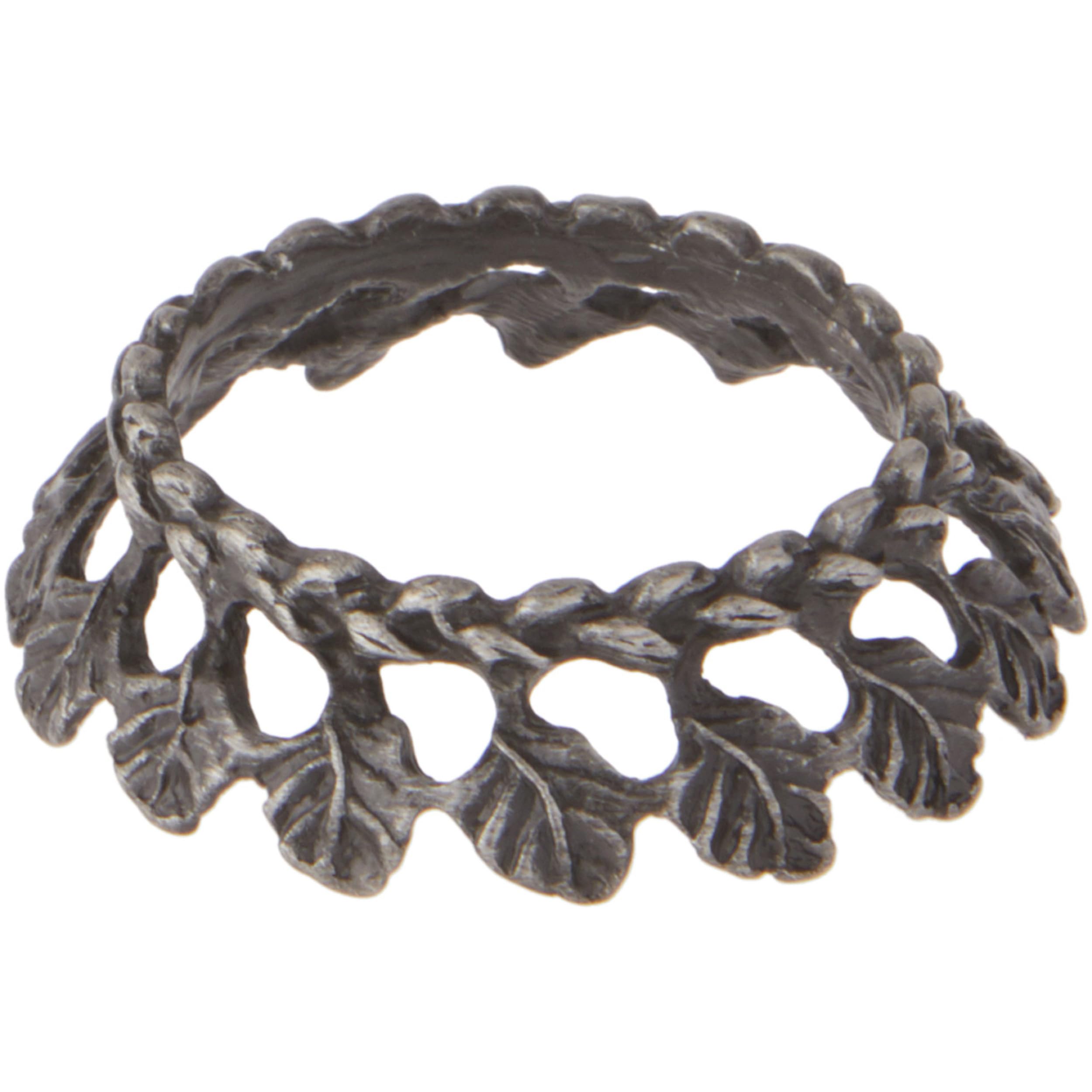 Bard's Pewter Egg Stand Holder with Leaf Motif - 1.125 Inch Diameter, Pack of 12 - Perfect for Easter Decor, Table Centerpieces, and Holiday Display