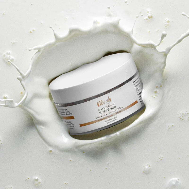 Cookie n Cream Body Polish for Strawberry Skin - Exfoliating Scrub for Smooth & Glowing Skin | Perfect for Dry Skin & Body Care Routine