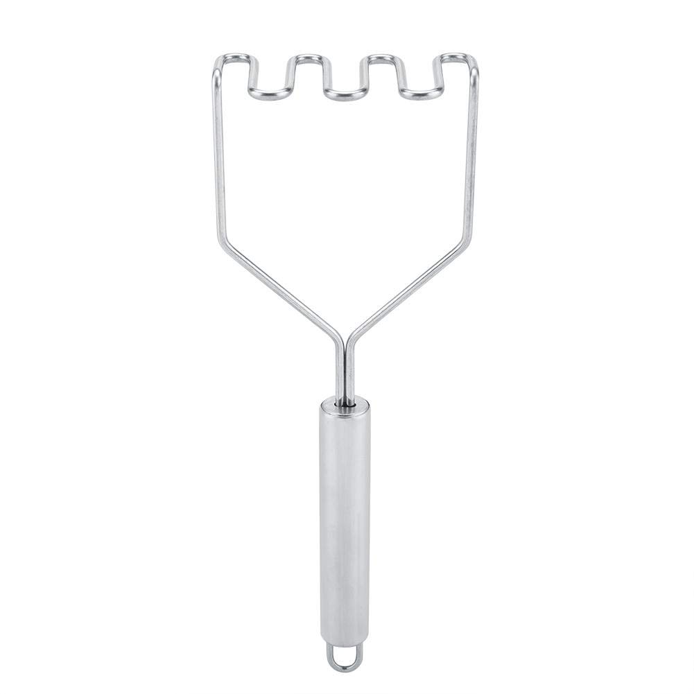 FTVOGUE Stainless Steel Potato Masher - Heavy Duty Kitchen Tool for Mashing Potatoes, Vegetables & Fruits - Perfect for Making Puree, Baby Food & Baking - Ideal for Home Cooking & Professional Kitchens