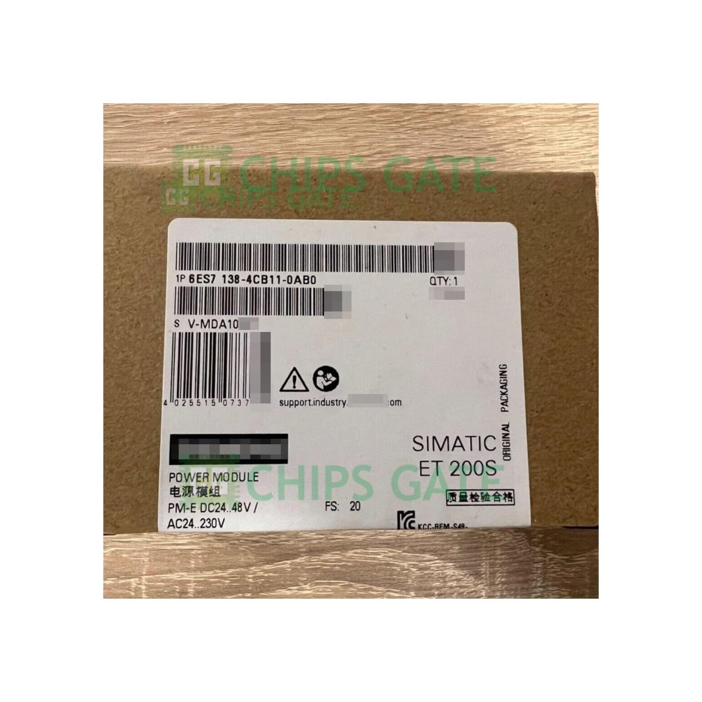 Original Siemens 6ES7 138-4CB11-0AB0 PLC I/O Power Module PM-E - Industrial Automation Control System Component for Factory Equipment & Machinery