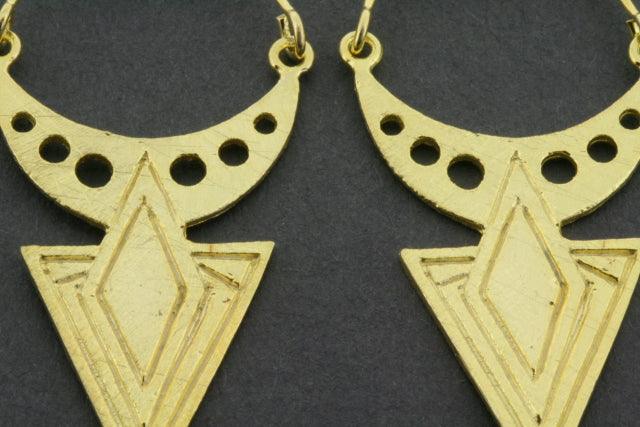 Lahia Gold Plated Earrings for Women - Elegant Dangle Hoop Earrings for Party, Wedding & Everyday Wear