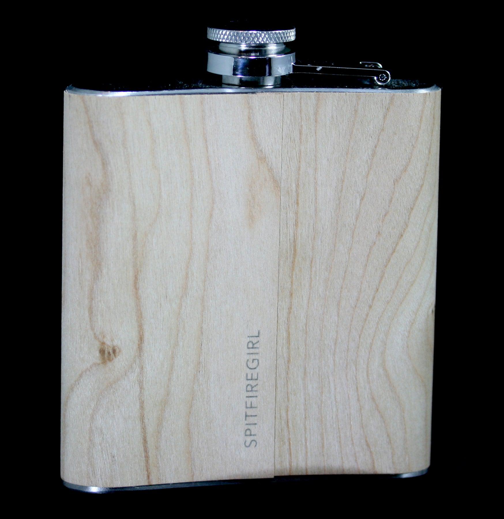 Authentic Desert Cow Skull Wood Flask - Handcrafted Western Style Whiskey Liquor Flask for Camping, Hunting & Outdoor Adventures