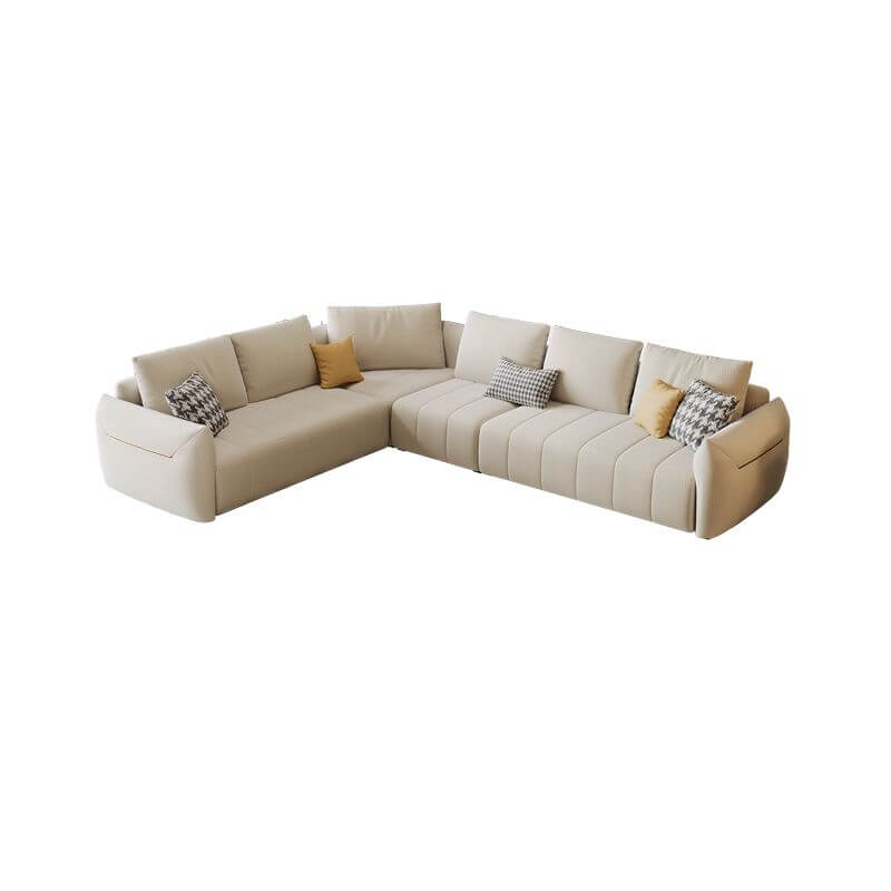 5-Piece L-Shaped Sectional Sofa with Chaise Lounge - Left or Right Facing, Hidden Support - Perfect for Living Room, Family Room & Home Theater Seating
