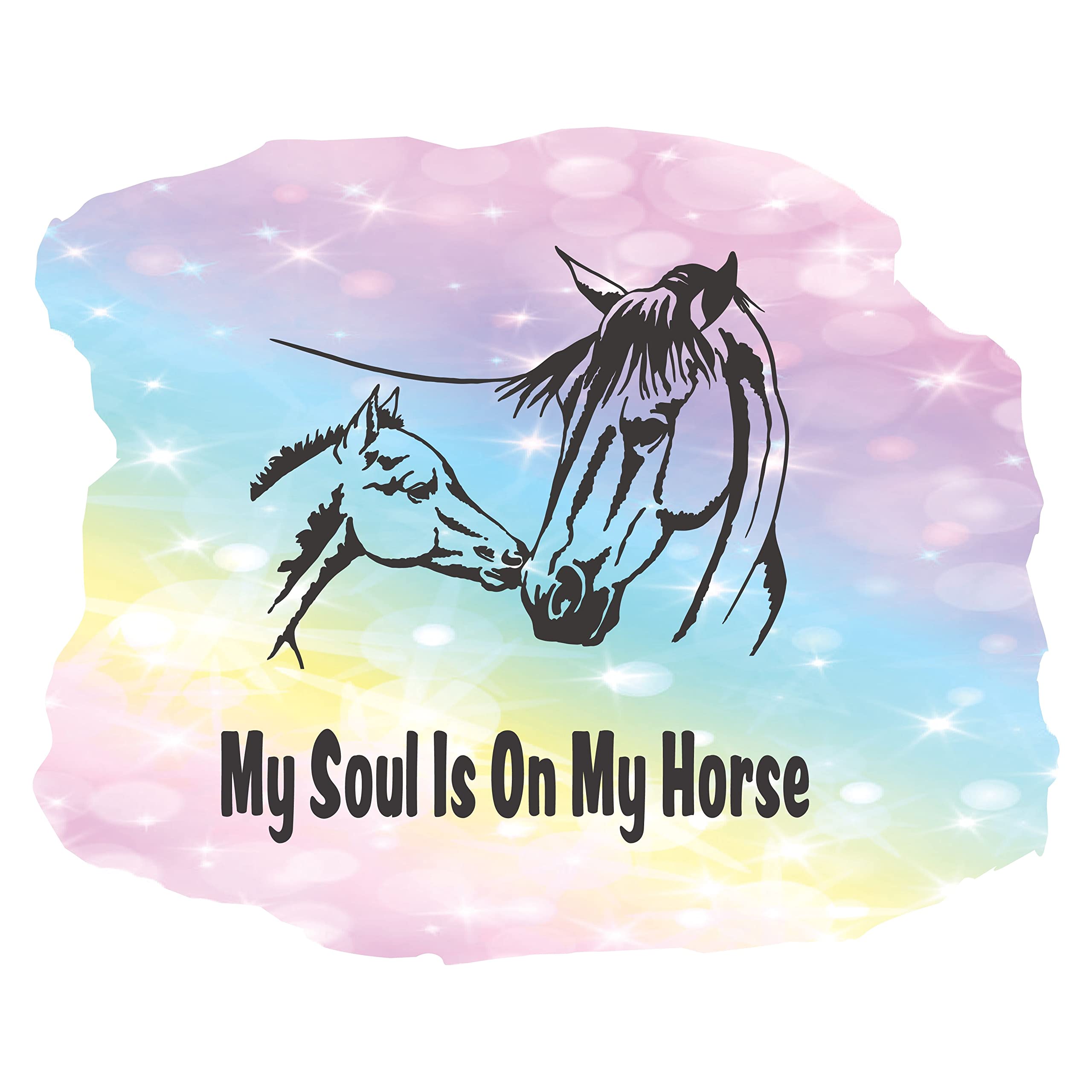 Colorful Horse Wall Decals for Kids Room - DIY Animal Stickers for Boys & Girls Bedroom Decor (10x8 inches) - Perfect for Nursery, Playroom & Creative Wall Art Projects