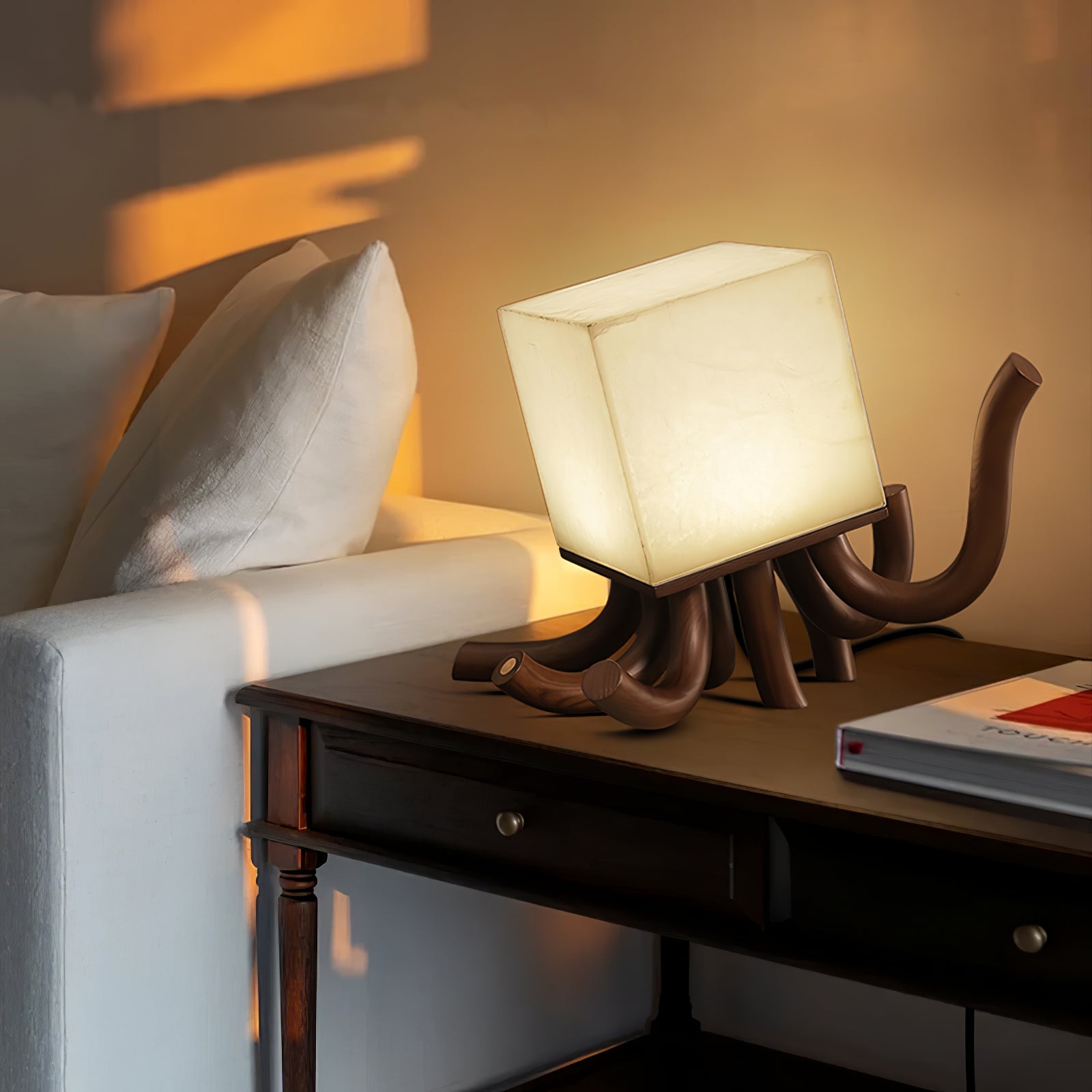 Modern Octavia Table Lamp - Adjustable LED Desk Light with USB Port for Bedroom, Office & Study - Warm White & Cool White Lighting Modes