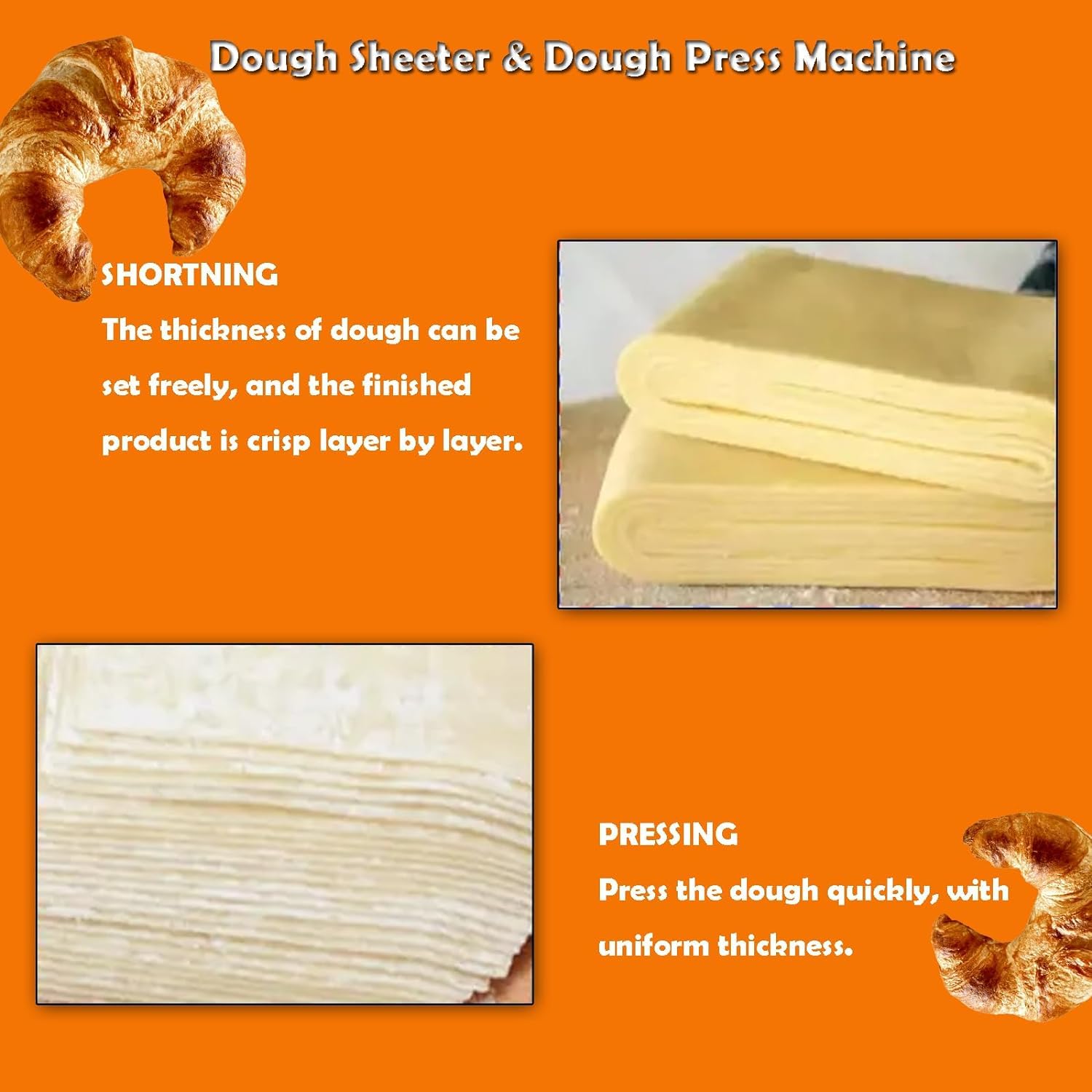 INTSUPERMAI Commercial Dough Sheeter Machine - 88.59