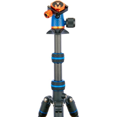 3 Legged Thing Punks Brian 2.0 Carbon Fiber Tripod with AirHed Neo 2.0 Ball Head (Blue) - Lightweight Professional Camera Tripod for Travel, Photography & Videography