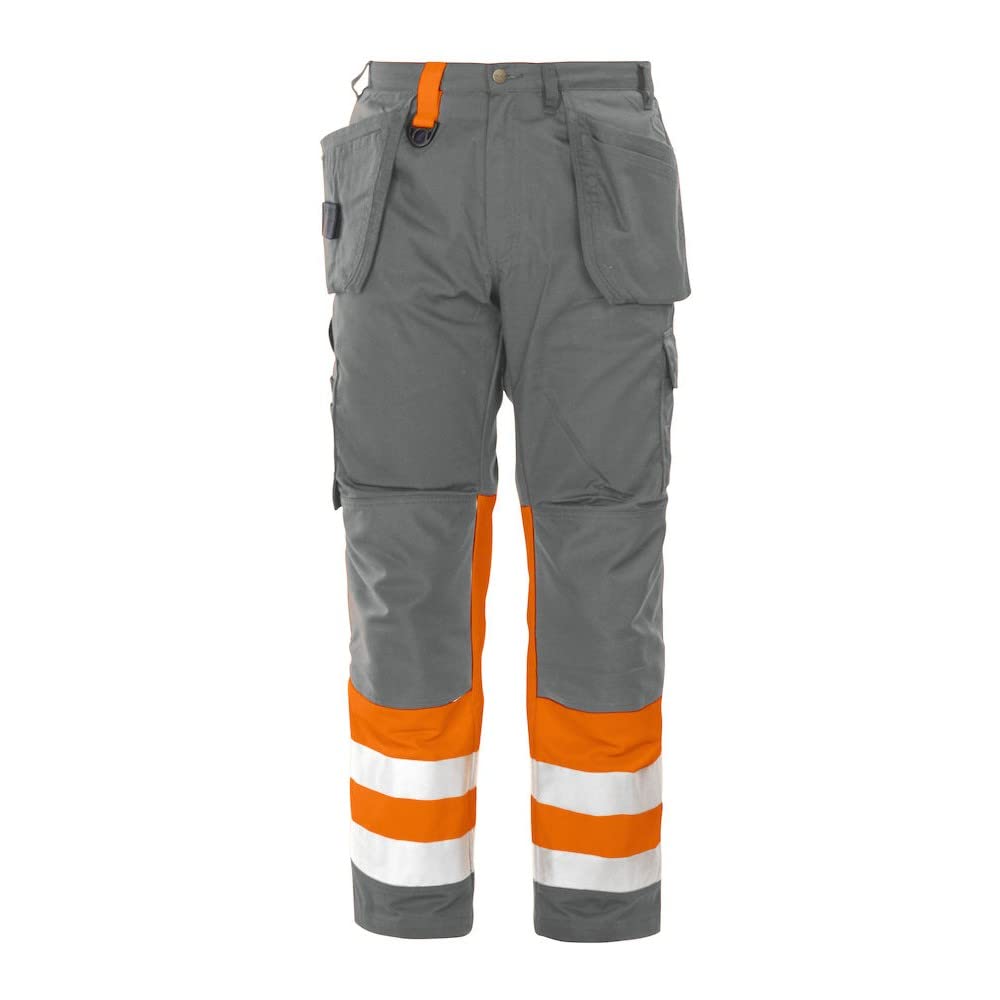 Men's High-Visibility Cargo Pants - Reflective Work Pants for Construction, Safety & Outdoor Activities
