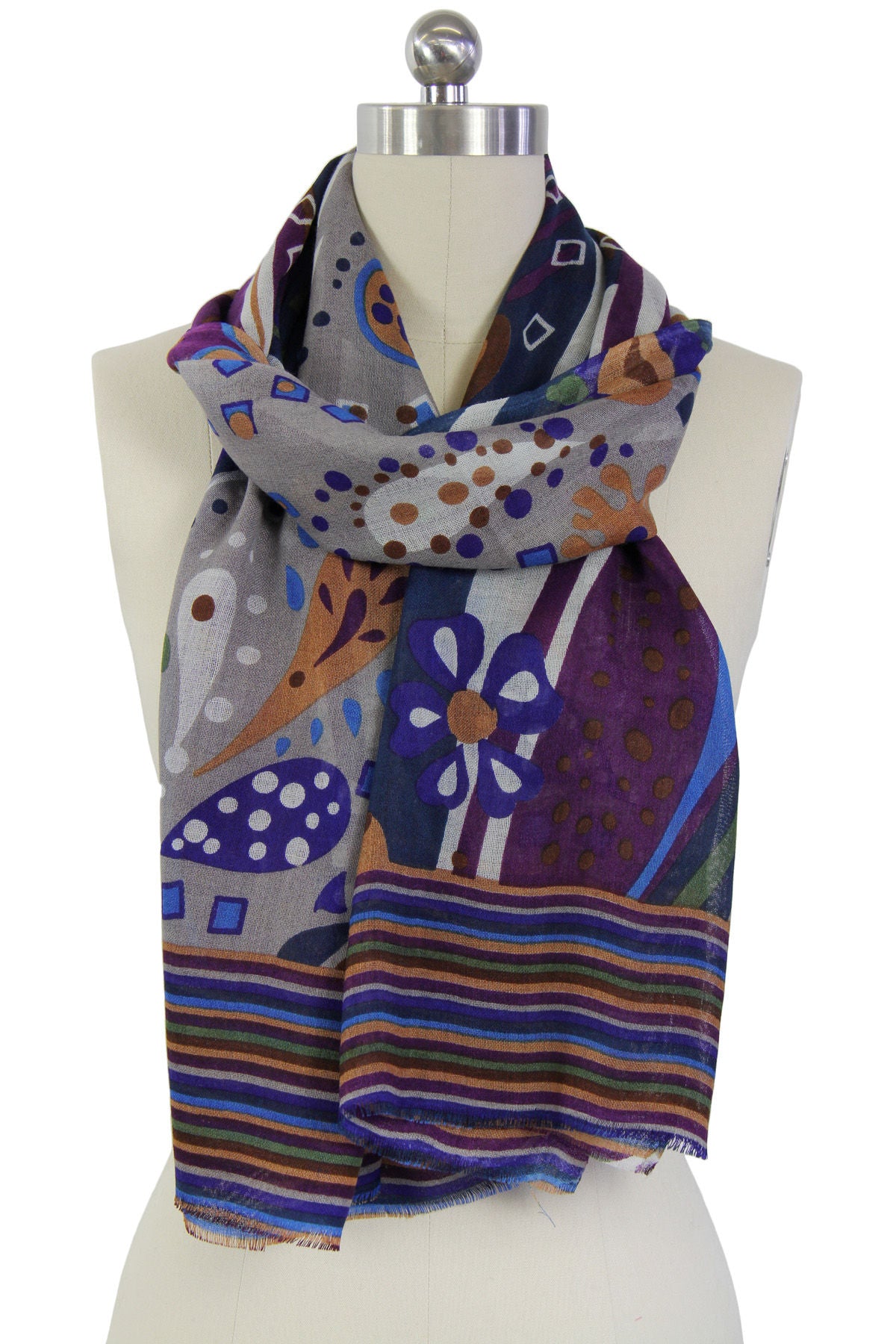 Boho Paisley Print Scarf - Lightweight Fashion Shawl for Women, Stylish Floral Wrap Scarf - Perfect for Spring Outfits, Beach Cover-Up, and Festival Accessories