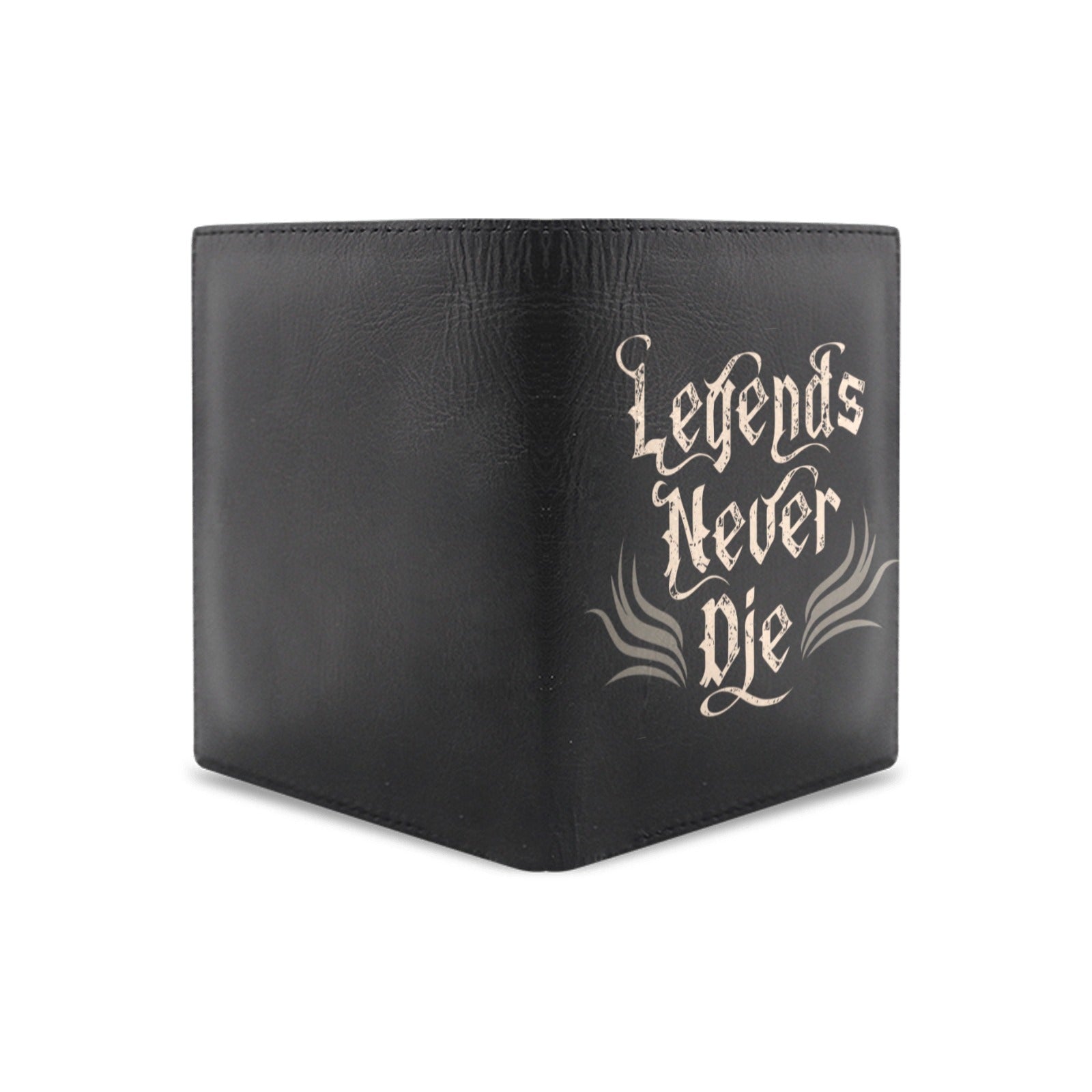 Legends Never Die Genuine Leather Wallet for Men - Stylish & Durable RFID Blocking Bifold Wallet - Perfect for Everyday Use, Travel & Gifts