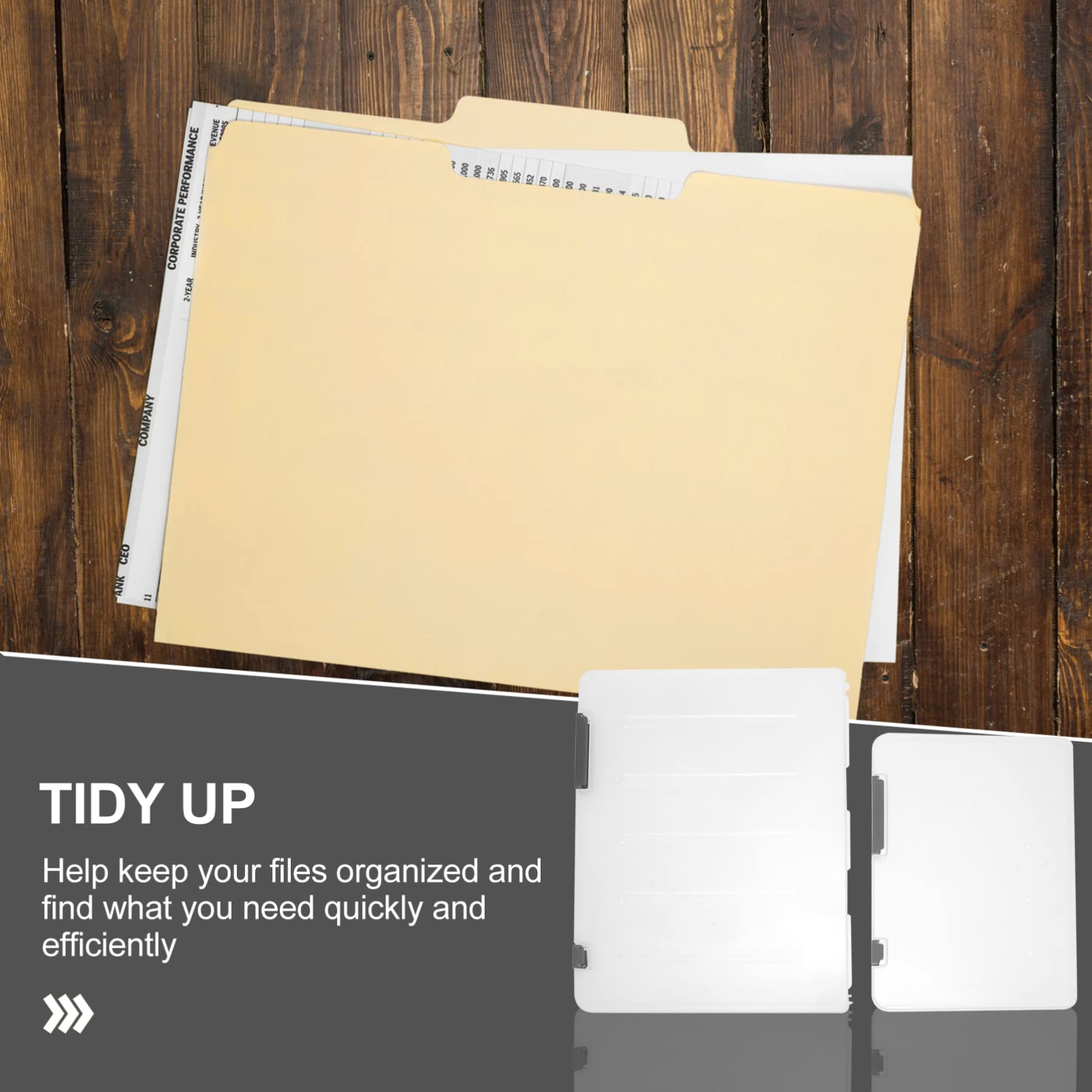 NUOBESTY 2-Pack Plastic File Storage Box - Organizer for Documents, Magazines, Scrapbooking & Office Supplies - Ultra Thin PP Accordion Folder - Perfect for Home, Office & School Organization