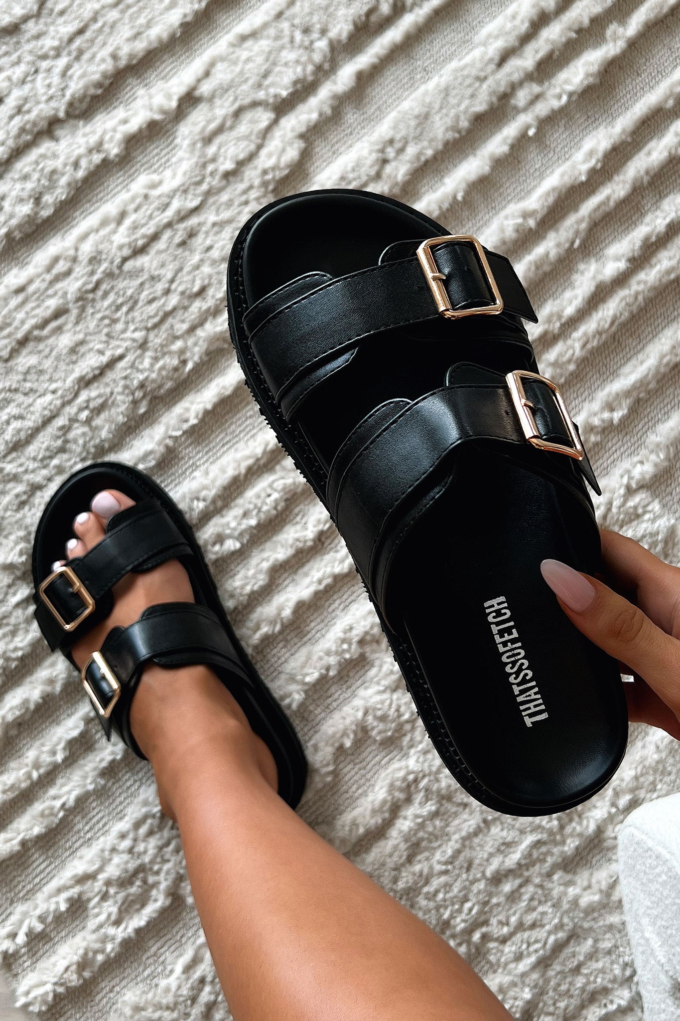 Black Capri Sandals for Women - Comfortable Summer Beach Walking Shoes | Perfect for Vacation, Poolside, and Casual Outings
