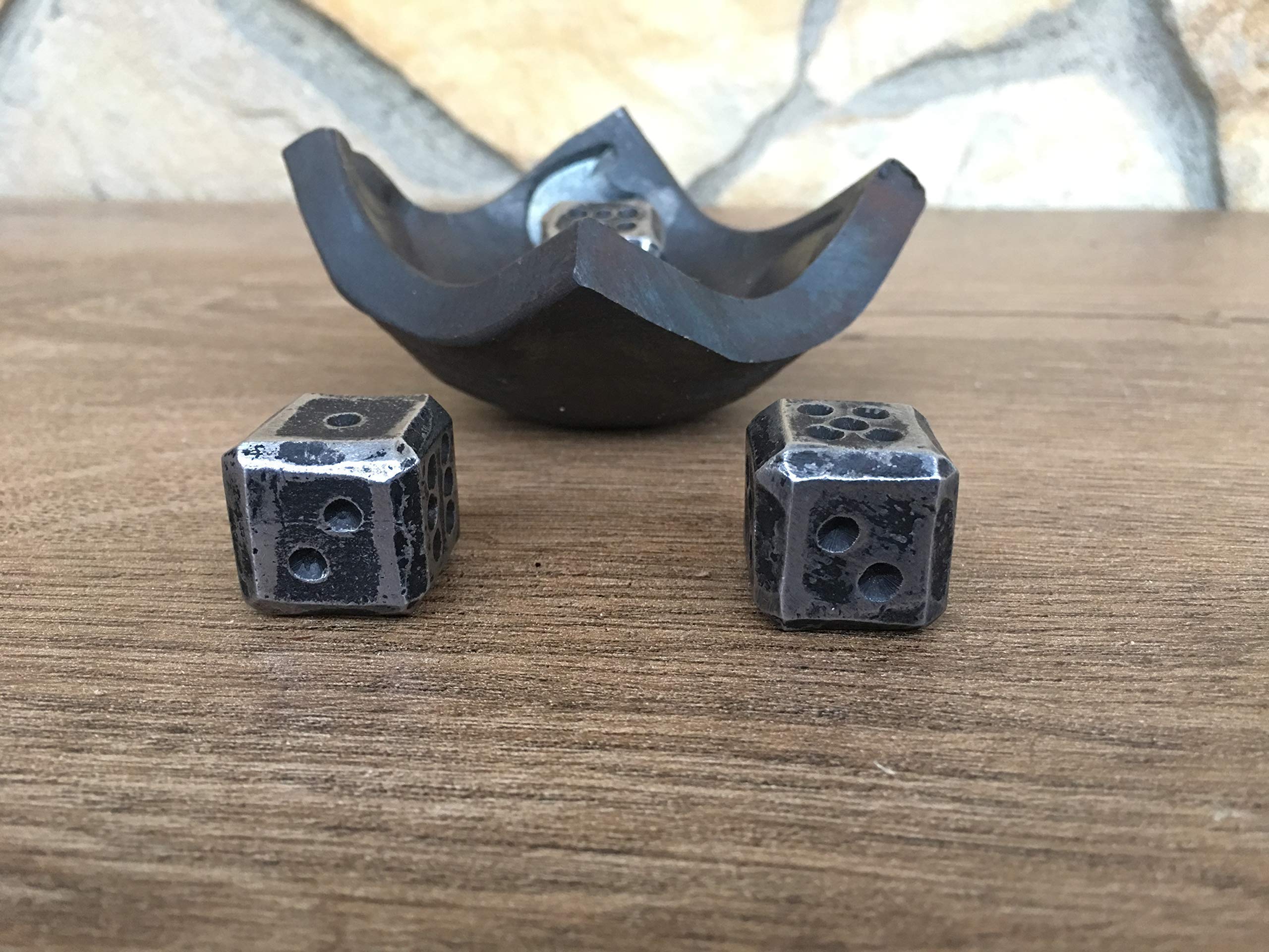 Premium Iron Dice Set for RPG & Tabletop Games - Heavy Duty Steel Gaming Dice with Custom Engraving - Perfect for D&D, Board Games & Collectors - Includes Durable Dice Box & Axe Gift Set