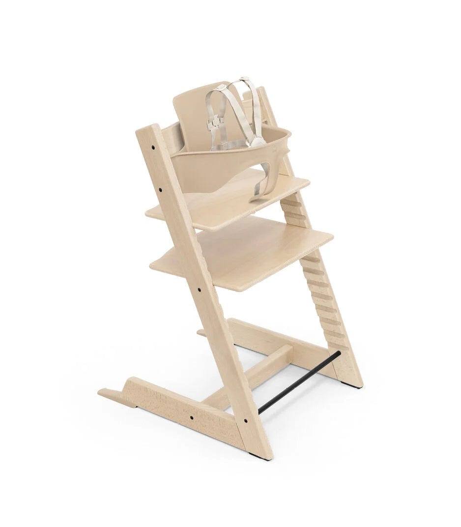 Stokke Tripp Trapp High Chair with Baby Set & Safety Harness - Adjustable Wooden Chair for Toddlers & Infants - Perfect for Dining, Feeding, and Family Mealtime