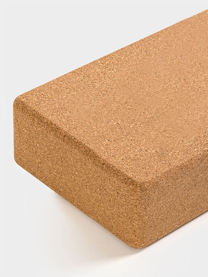 Premium Large Cork Yoga Brick - Non-Slip Eco-Friendly Yoga Block for Stability & Support - Ideal for Yoga Studio, Home Practice, and Pilates Workouts