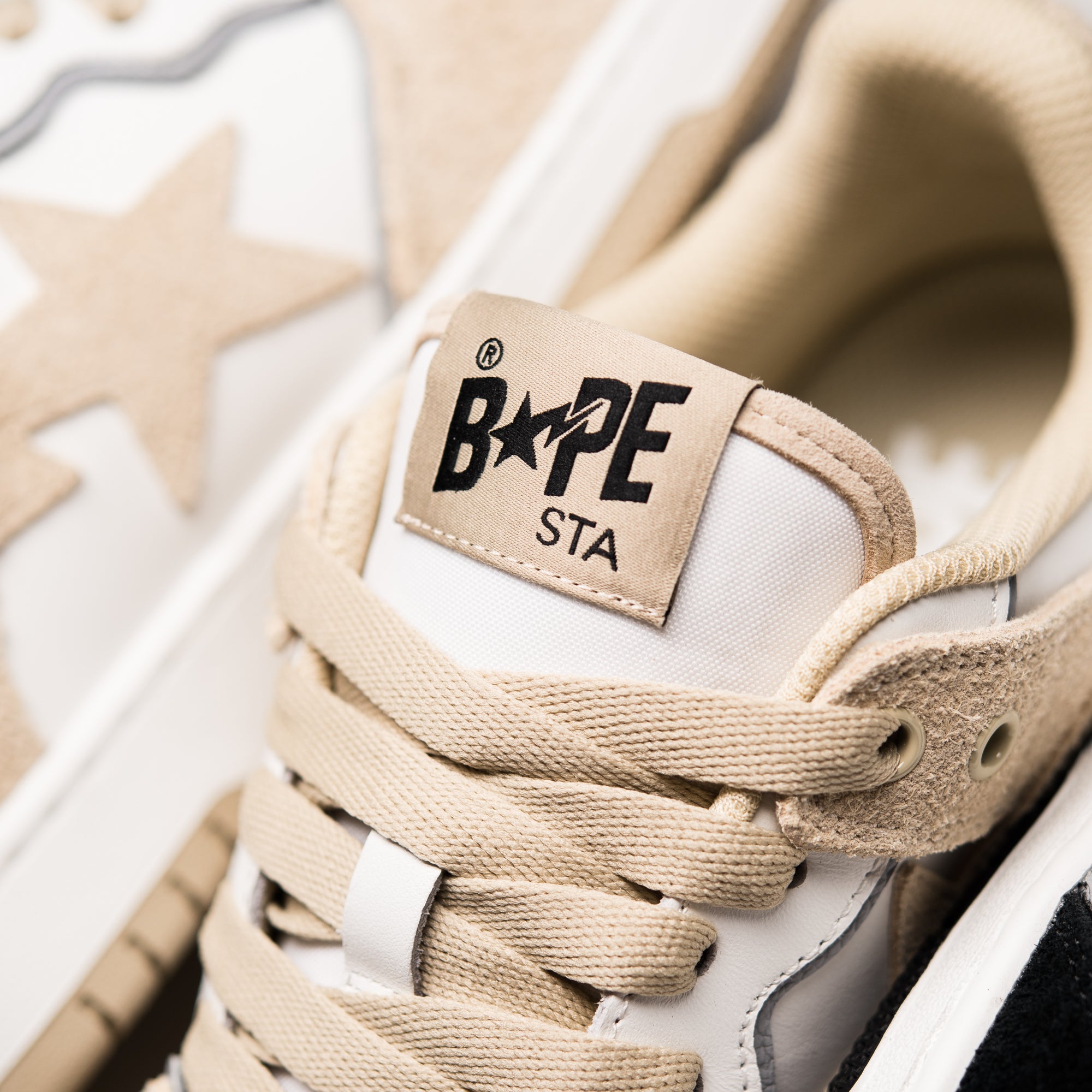 BAPE Sk8 Sta #3 Sneakers - Beige Colorway | Men's Streetwear Fashion Shoes for Casual Wear & Skateboarding
