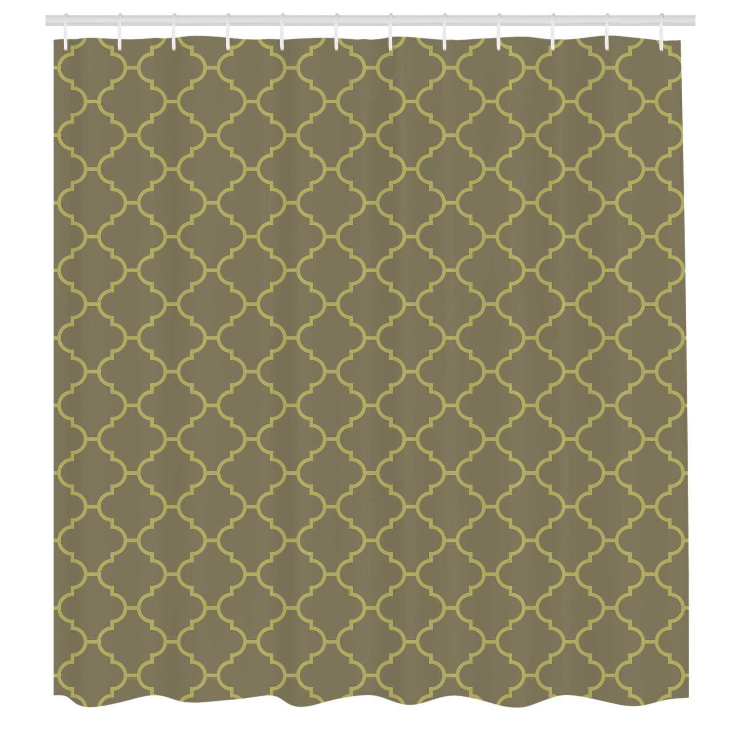 Ambesonne Geometric Shower Curtain - Modern Monochrome Bathroom Decor with Hooks, 69