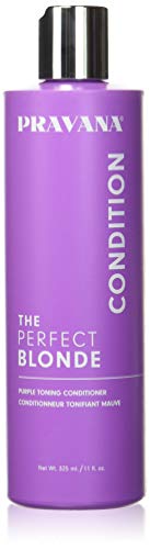 Pravana The Perfect Blonde Purple Toning Conditioner 10.1 oz - Salon Quality Toning Treatment for Blonde & Gray Hair - Eliminates Brassiness & Yellow Tones - Perfect for At-Home Hair Care & Salon Use