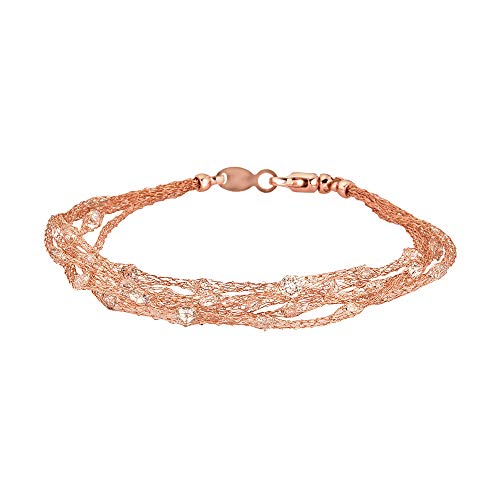 14K Rose Gold Plated Sterling Silver