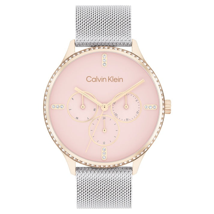 Calvin Klein Women's Crystal Accent Mesh Bracelet Watch 25200374 - Elegant Dress Watch for Formal Events & Office Wear