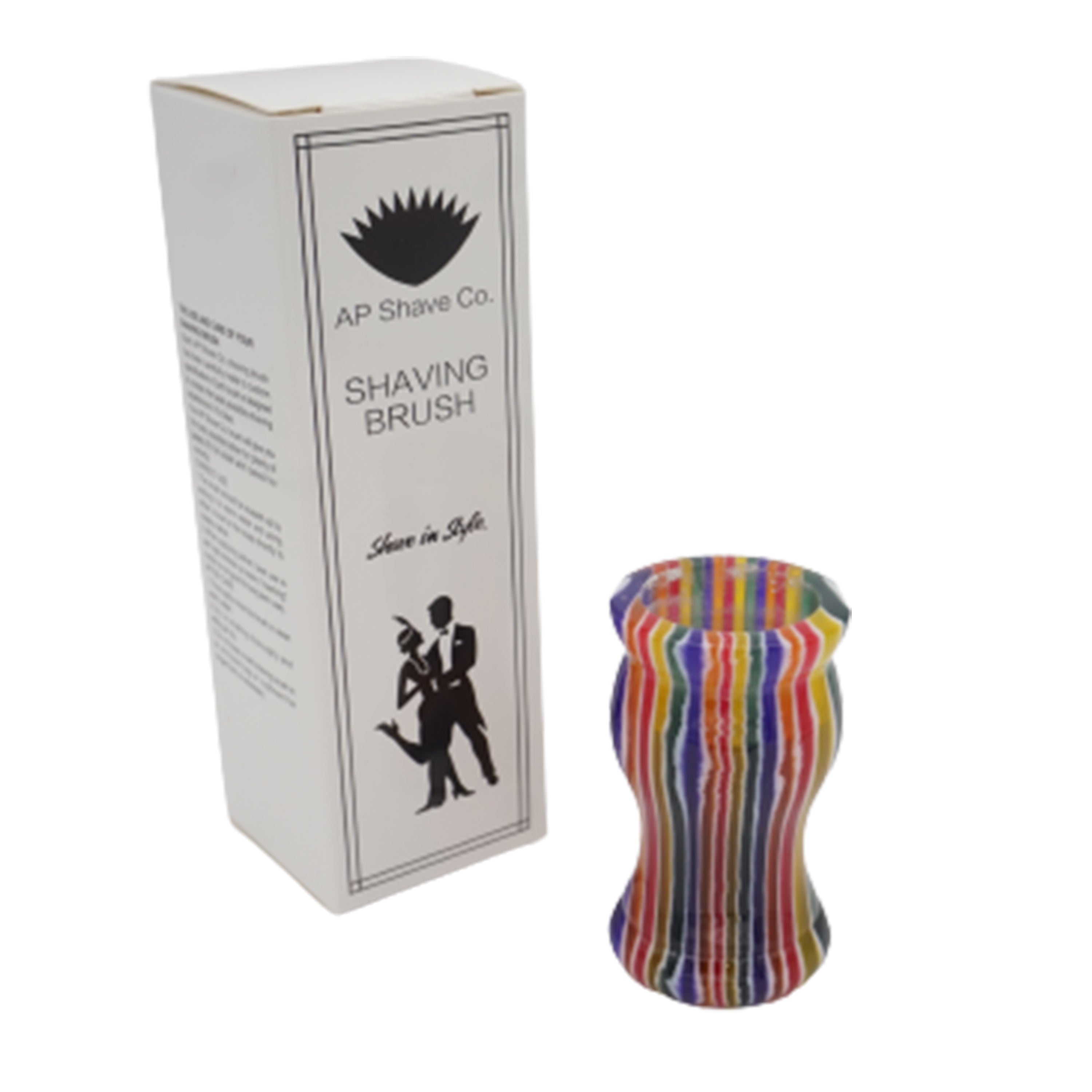 Premium Handcrafted Candy Stripe Shaving Brush Handle - Fits 24mm & 26mm Knots - Perfect for Wet Shaving & Luxury Grooming Gifts