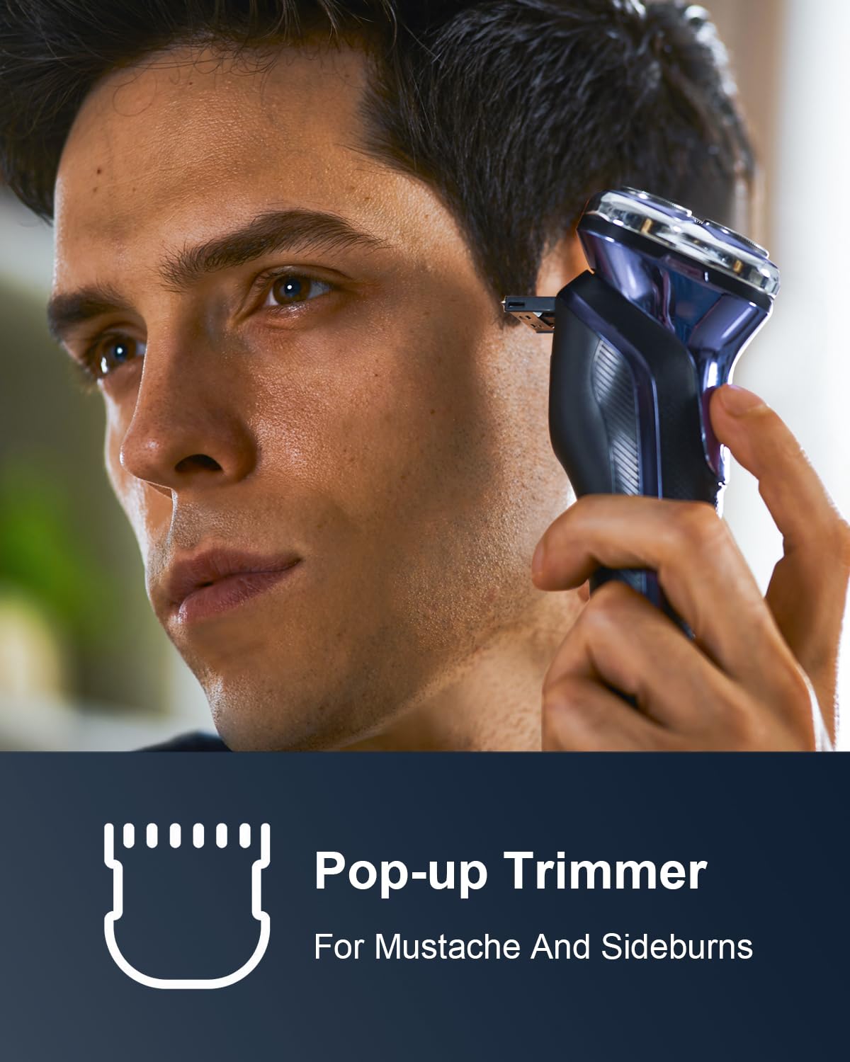 Best Electric Razor for Men - Rechargeable Wet & Dry Waterproof Cordless Shaver with Pop-Up Trimmer - Perfect for Travel, Gym & Daily Shaving