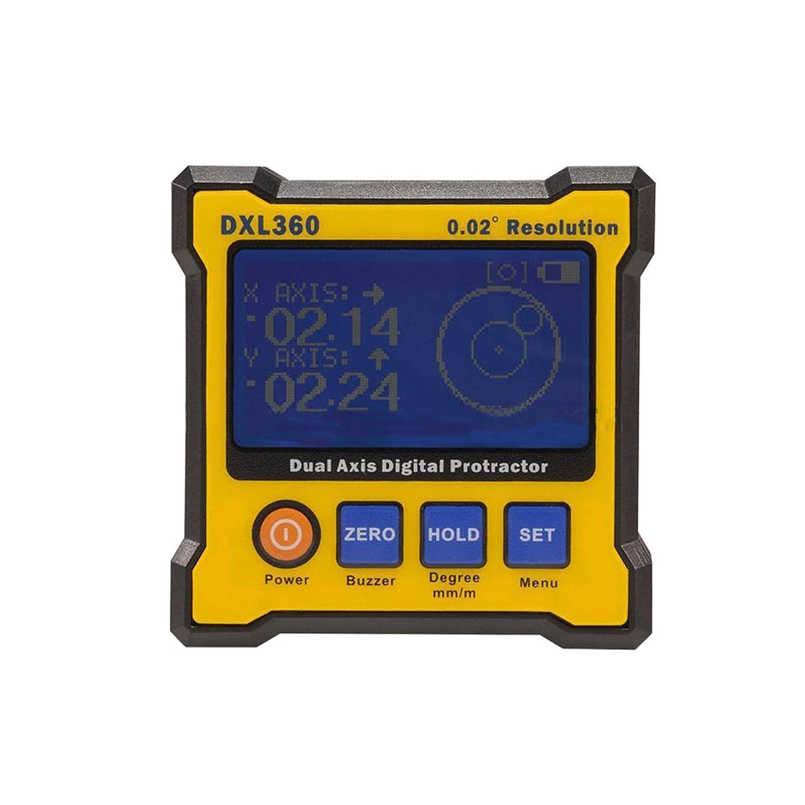 High Precision 5-Side Magnetic Base Dual Axis Digital Angle Protractor Level Gauge with Ruler - 306 Color | Perfect for Woodworking, Metalworking, and DIY Projects