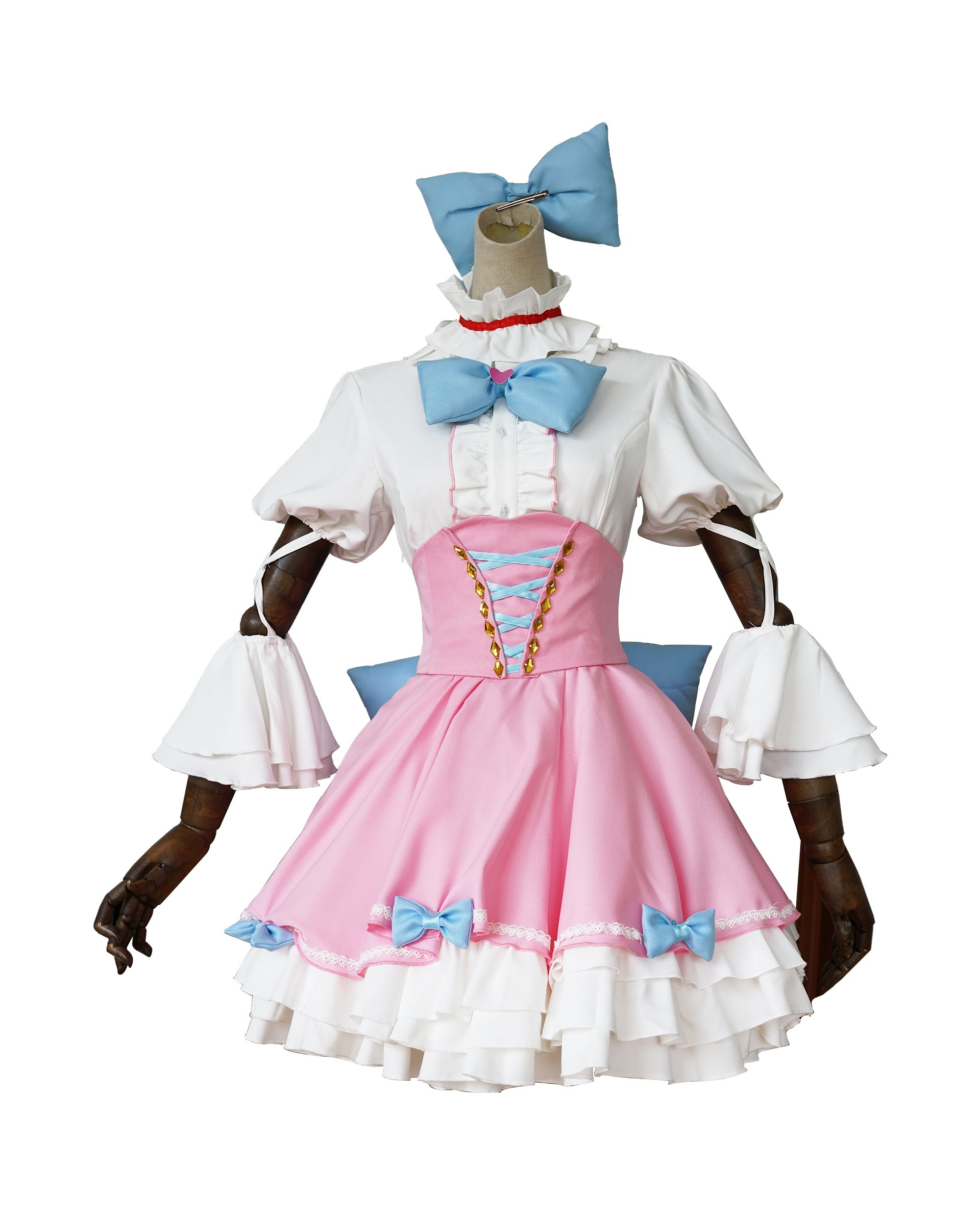 Anime Mirai Momoyama Cosplay Costume - Japanese Lolita Gothic Fancy Dress for Girls (Halloween, Cosplay Events, Anime Conventions, Themed Parties)