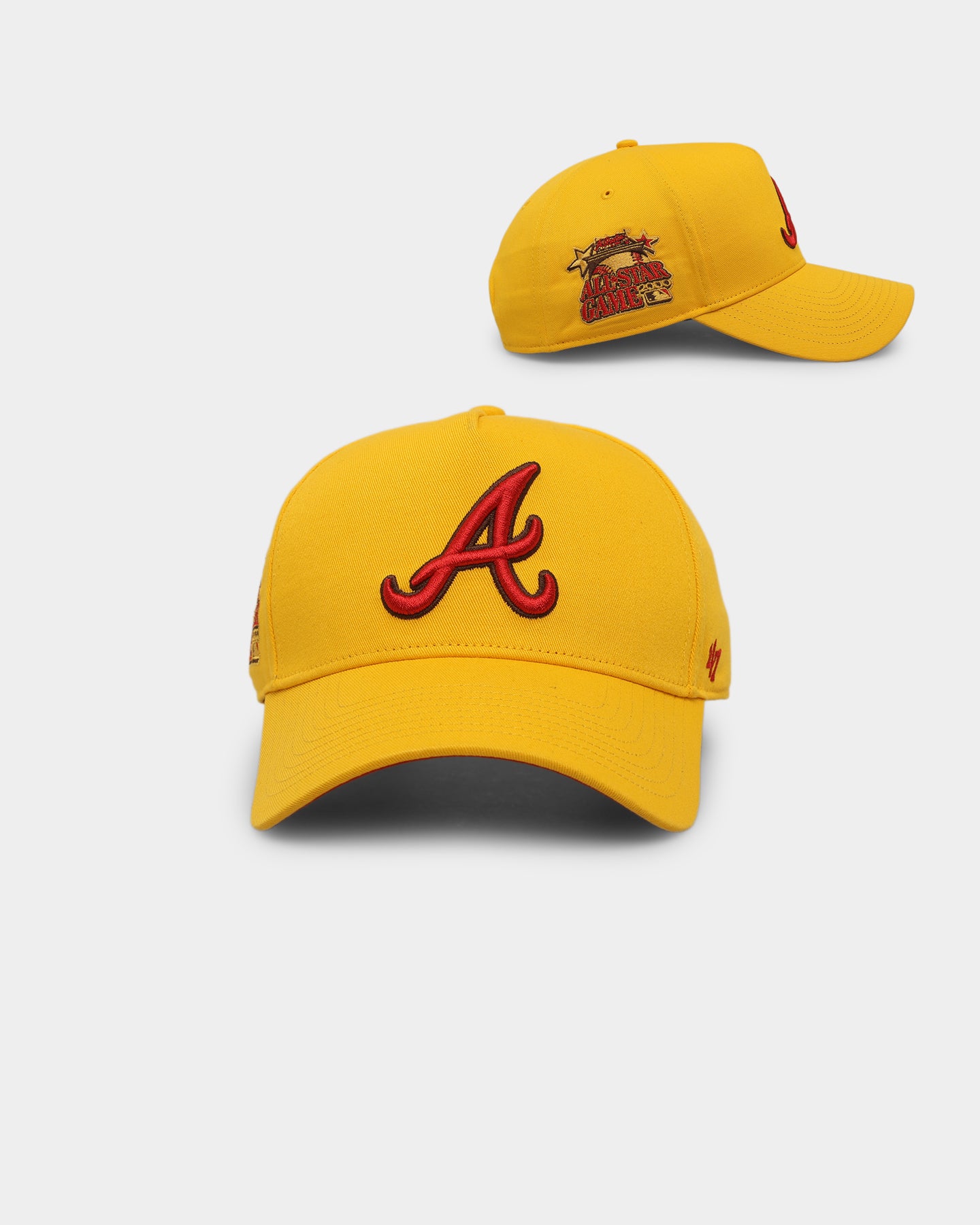 47 Brand Atlanta Braves 'Mustard & Ketchup' Snapback Hat - MLB Baseball Cap for Men & Women - Adjustable Dad Hat for Sports Fans, Game Day & Casual Wear