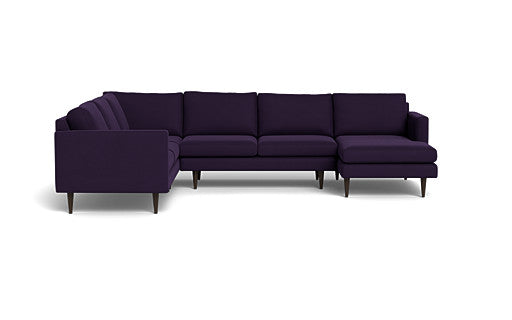 Wallace 131 Modern Untufted Corner Sectional Sofa with Right Chaise - Perfect for Living Room, Lounge & Family Room Comfort