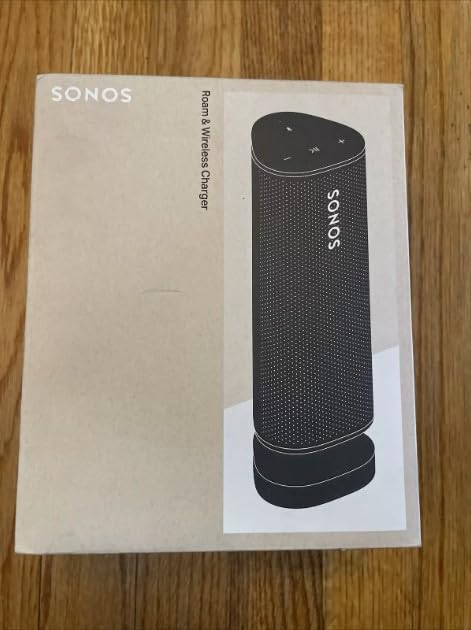 Renewed Sonos Roam Portable Smart Speaker with Wireless Charger - Waterproof Bluetooth/WiFi Speaker for Travel, Outdoor & Home Use - Black