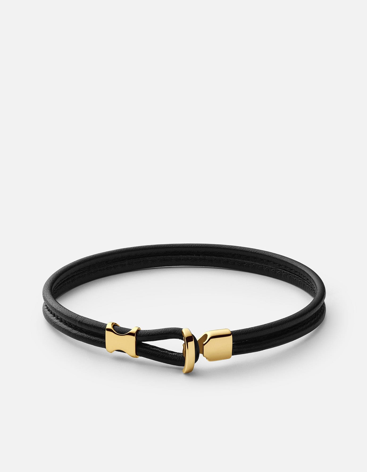 Orson Loop Leather Bracelet for Women - 18K Gold Vermeil Adjustable Wrap Bracelet - Boho Chic Jewelry for Everyday Wear & Special Occasions