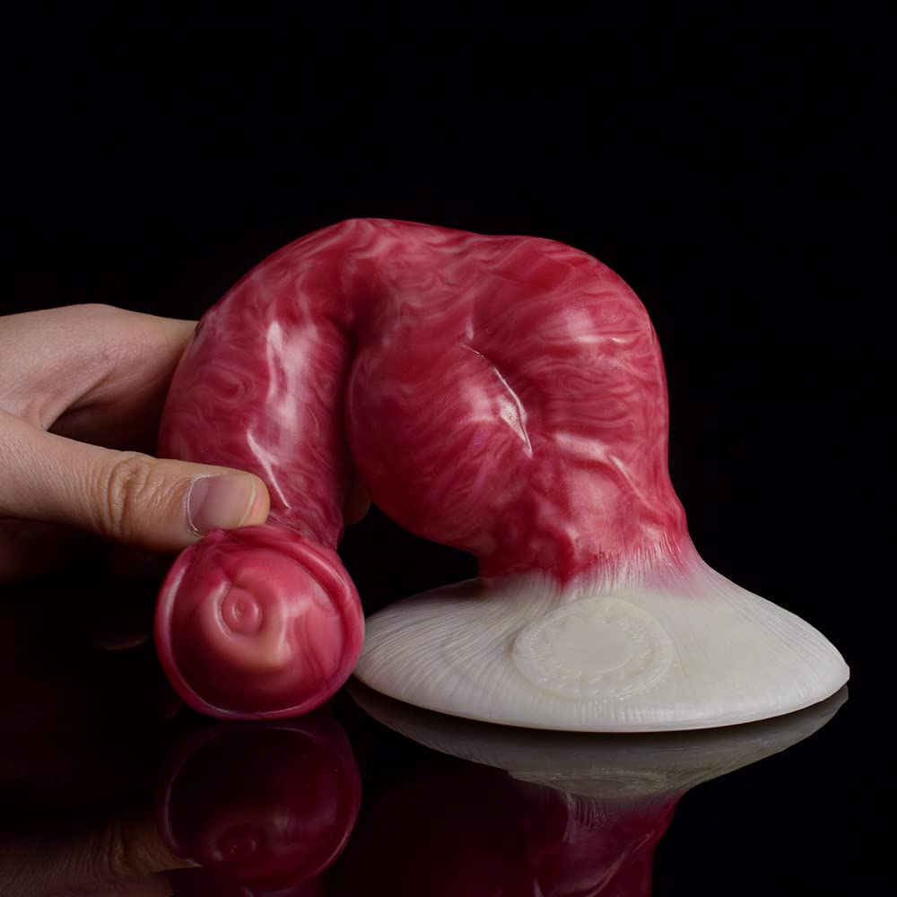 Premium Liquid Silicone Alien/Fido Dildo with Strong Suction Cup - Realistic BeHorny Adult Sex Toy for Solo Play & Couples Intimacy - Waterproof & Body-Safe for Shower, Bedroom & BDSM Scenes