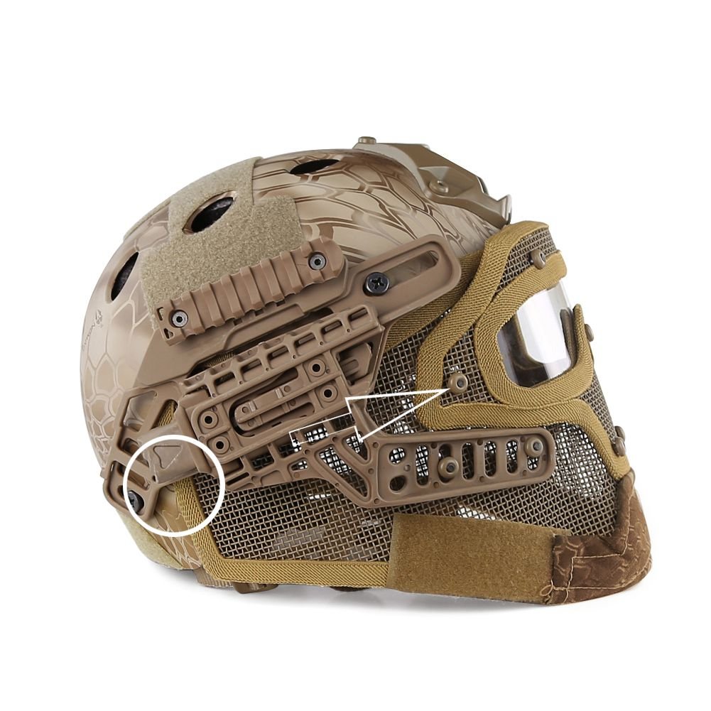 Tactical G4 Protective Helmet System with Goggles - Military Grade Airsoft & Paintball Mask for Combat Training, Hunting, and Outdoor War Games