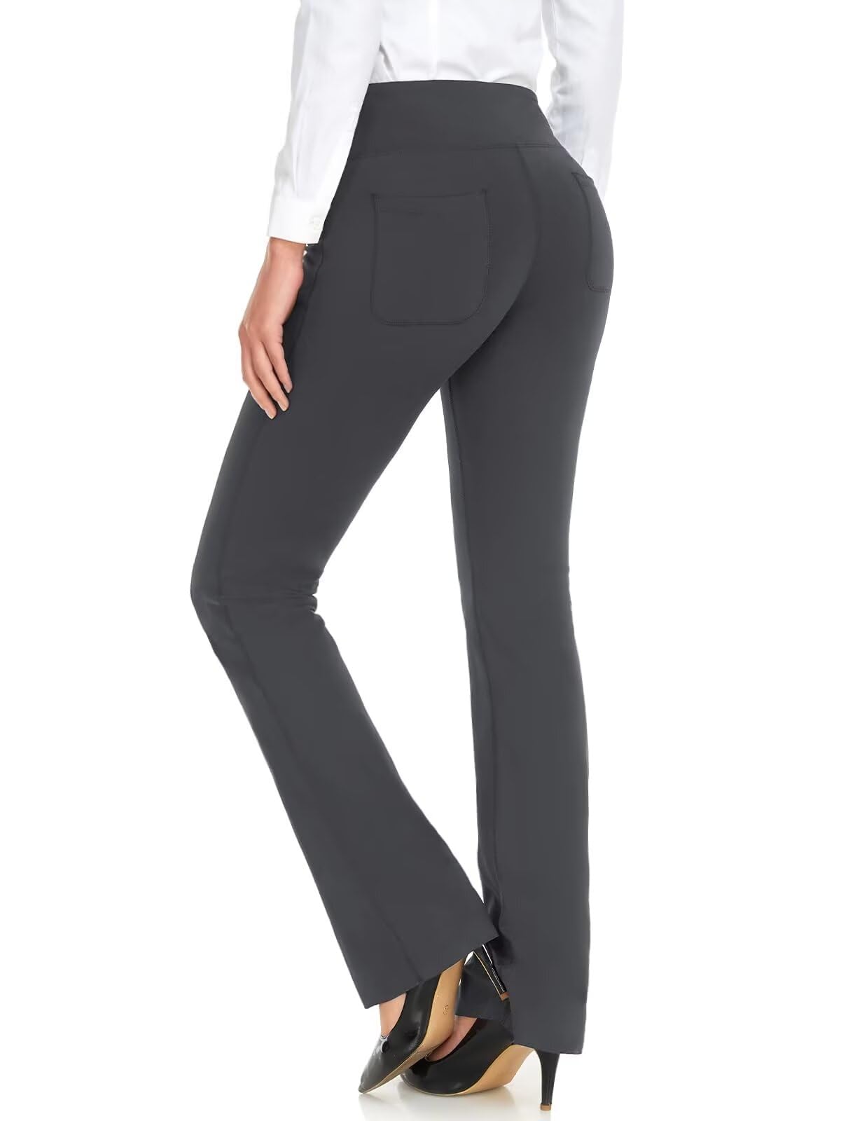 SAFORT Women's Bootcut Yoga Pants - High Waisted Flared Leggings with Pockets, Tummy Control Workout Pants for Yoga, Running & Business Casual Wear | Perfect for Office, Gym & Everyday Comfort
