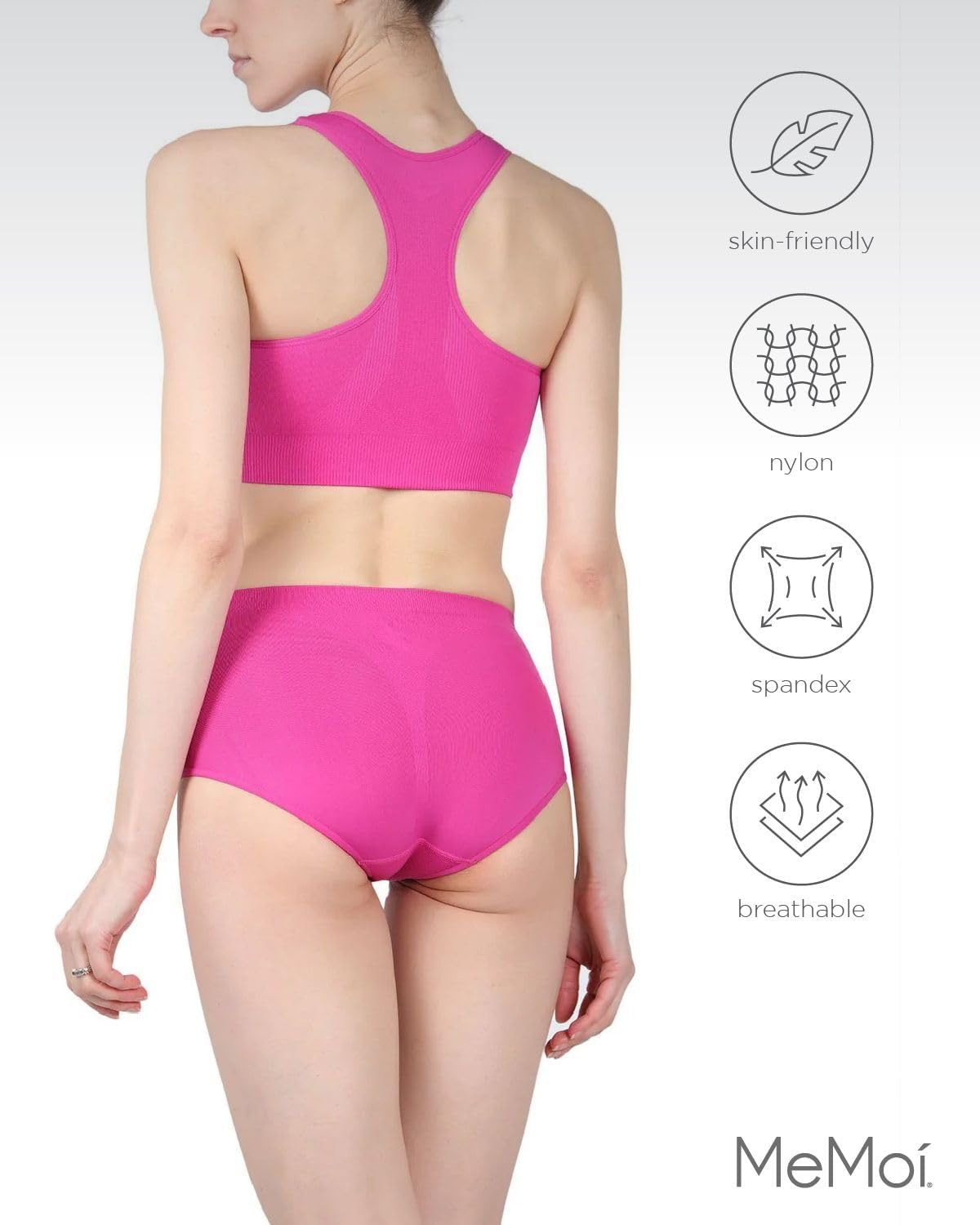 SlimMe Racerback Sports Bras for Women - Seamless Comfortable Compression Workout Bra (Small to Q2) - Perfect for Yoga, Running & Gym Activities